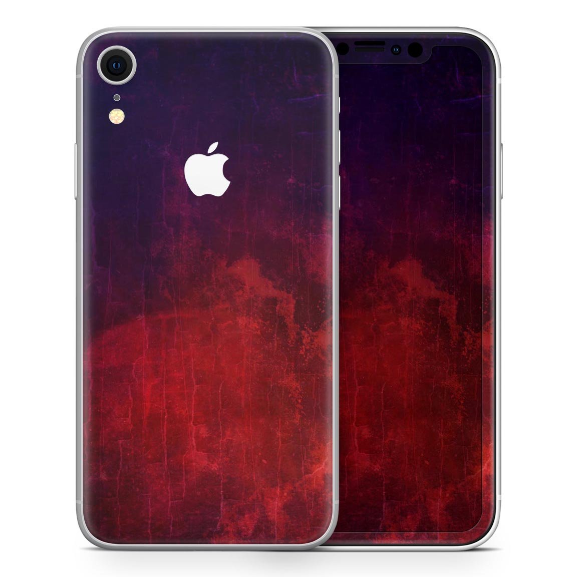 Abstract Fire & Ice V16 Skin-Kit for Apple iPhone XR, XS MAX, featuring vibrant colors and a sleek design.