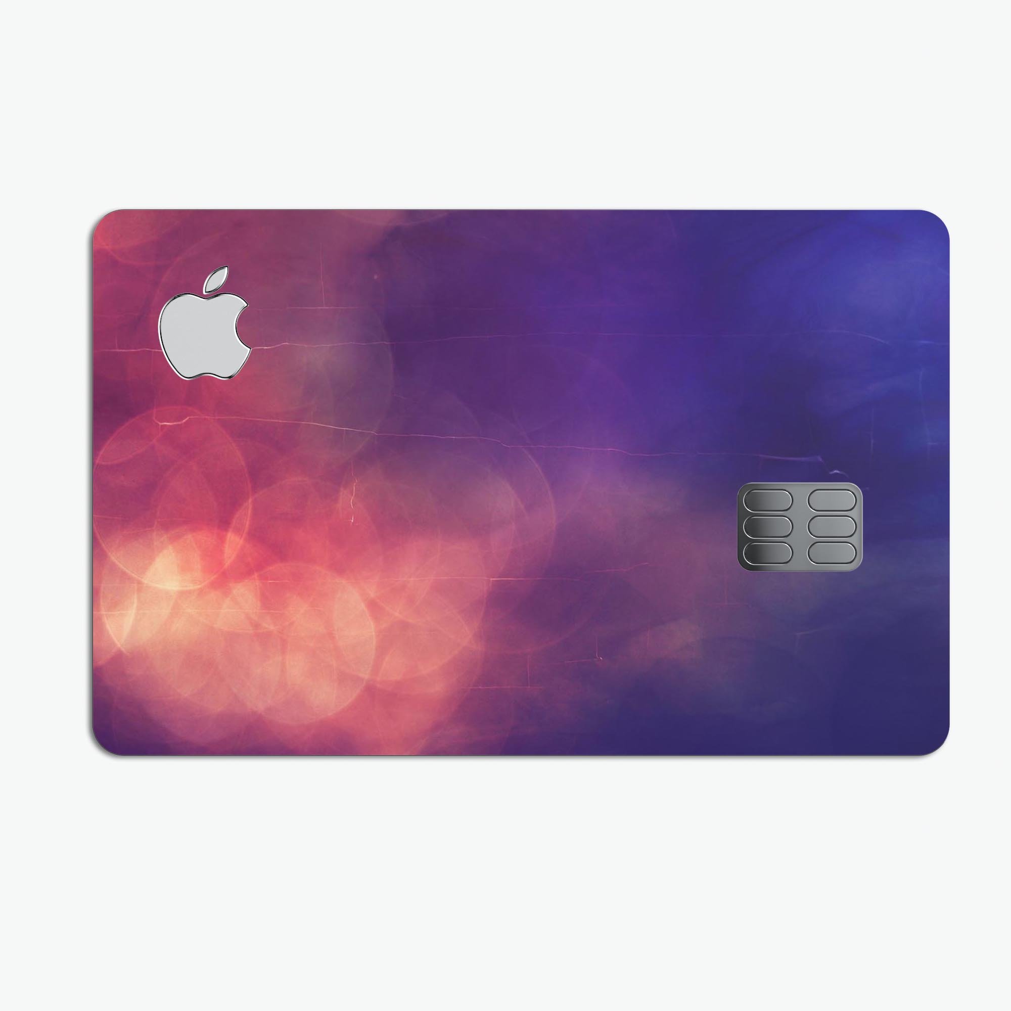 Abstract Fire & Ice V17 decal skin-kit for Apple Card, showcasing vibrant colors and a sleek design.