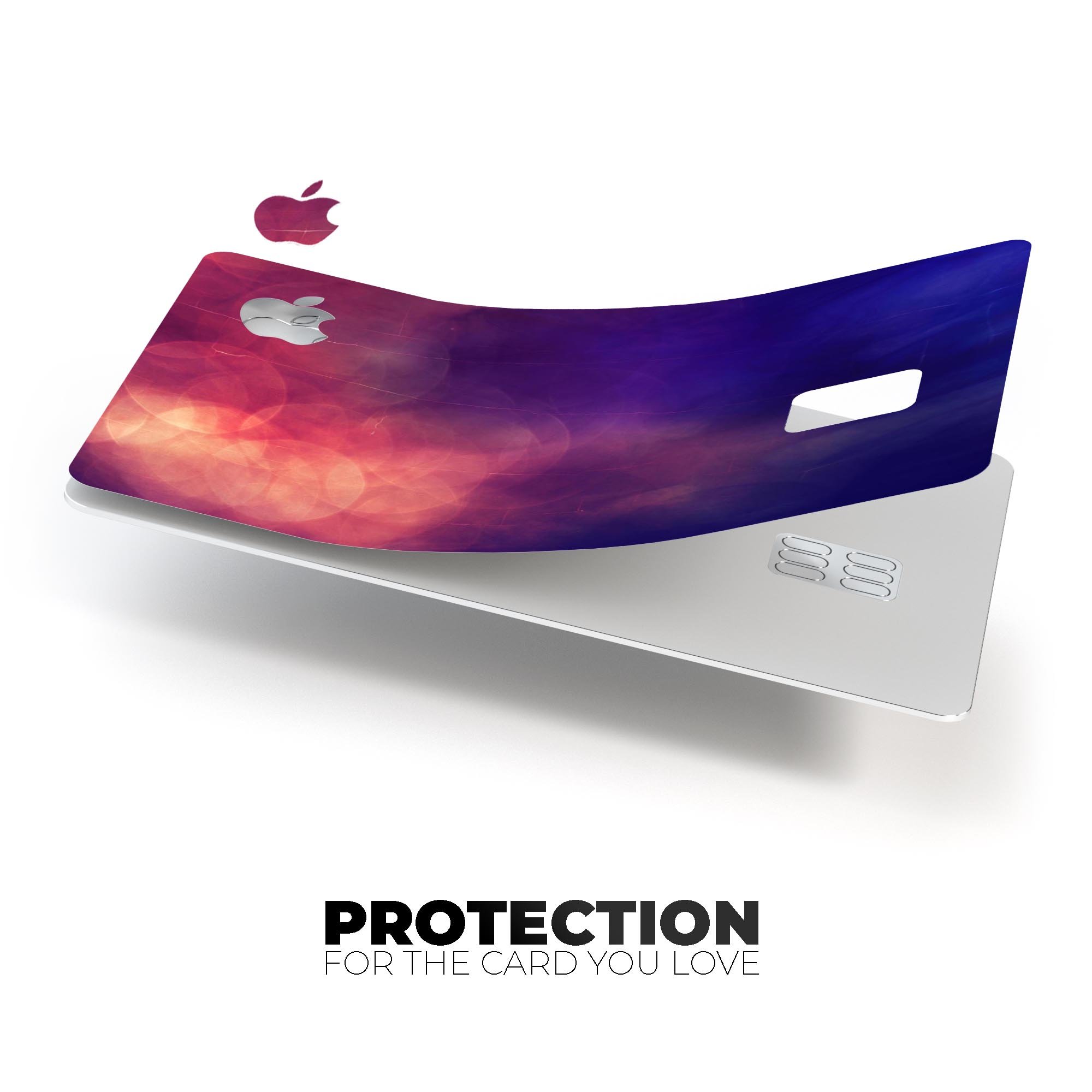 Abstract Fire & Ice V17 decal skin-kit for Apple Card, showcasing vibrant colors and a sleek design.