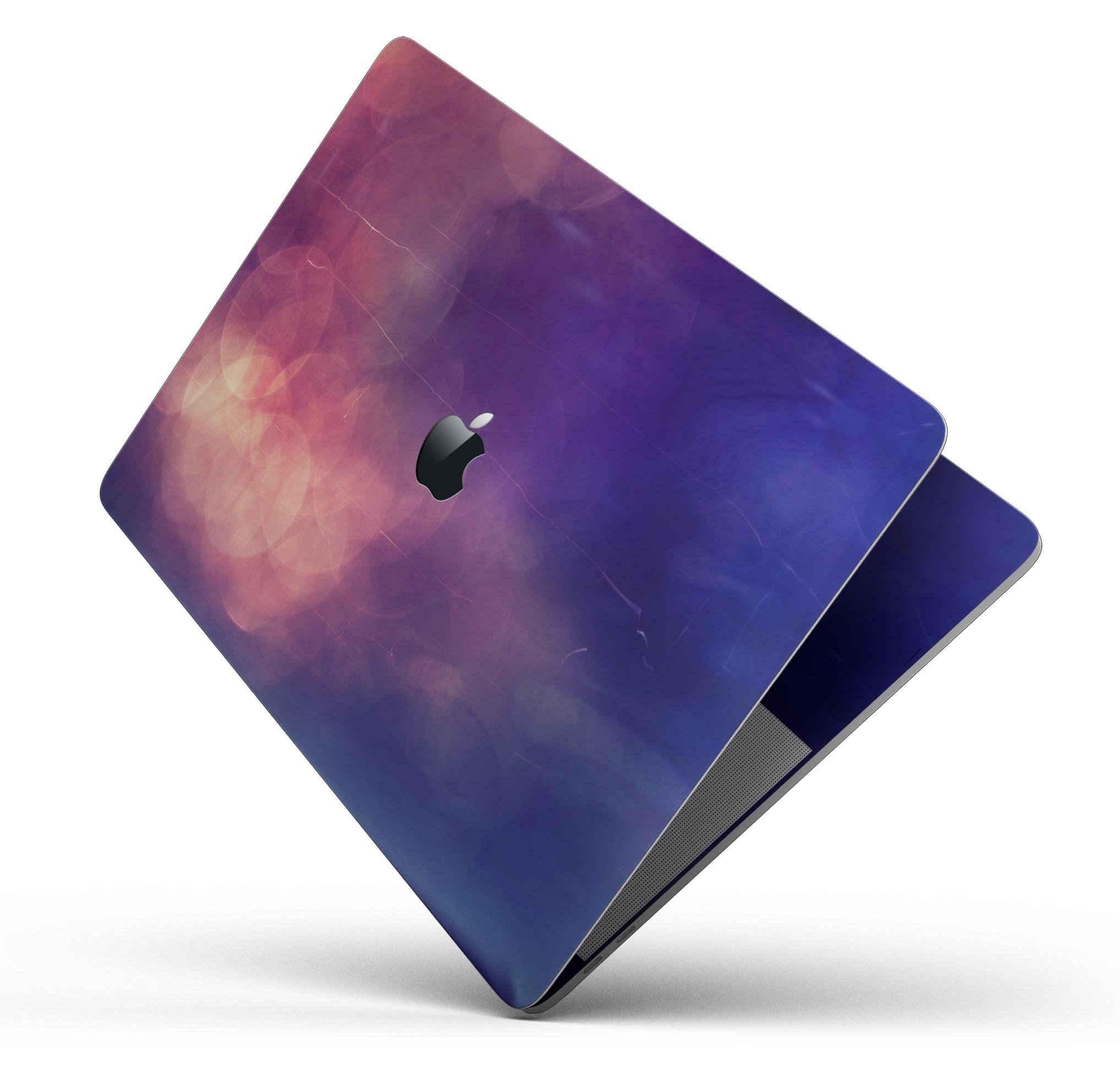 Abstract Fire & Ice V17 Skin Decal Wrap Kit for MacBook, showcasing vibrant colors and a sleek design.