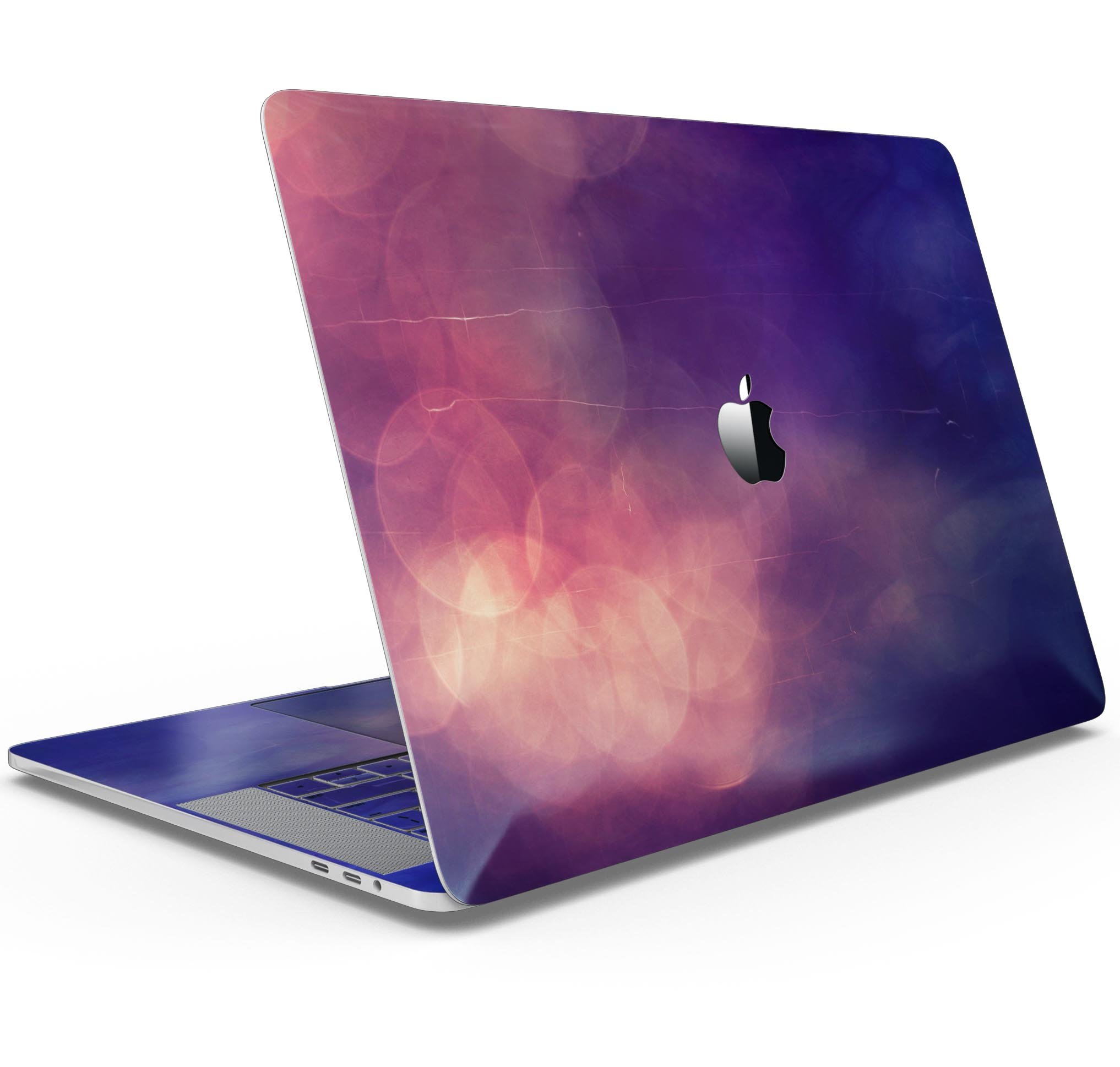 Abstract Fire & Ice V17 Skin Decal Wrap Kit for MacBook, showcasing vibrant colors and a sleek design.