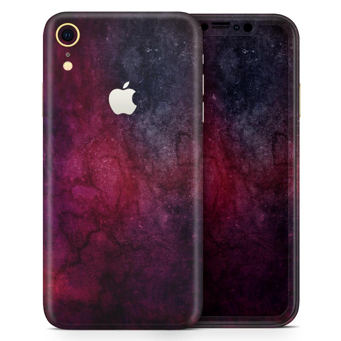 Abstract Fire & Ice V18 Skin-Kit for Apple iPhone, showcasing vibrant colors and a sleek design.