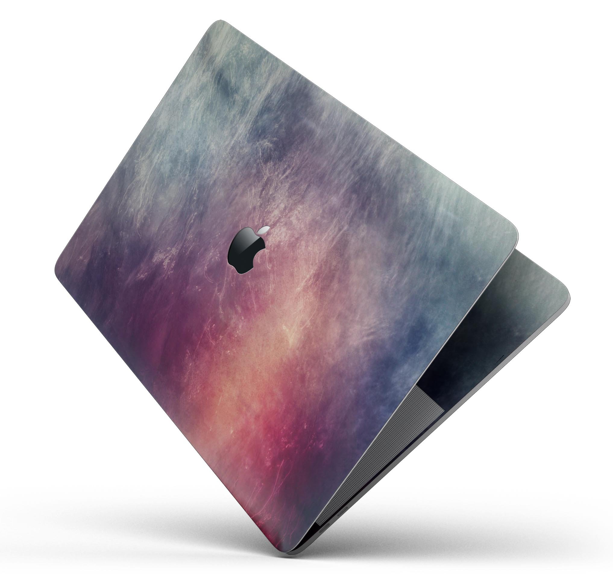 Abstract Fire & Ice V19 Skin Decal Wrap Kit for MacBook, showcasing vibrant colors and a sleek design.