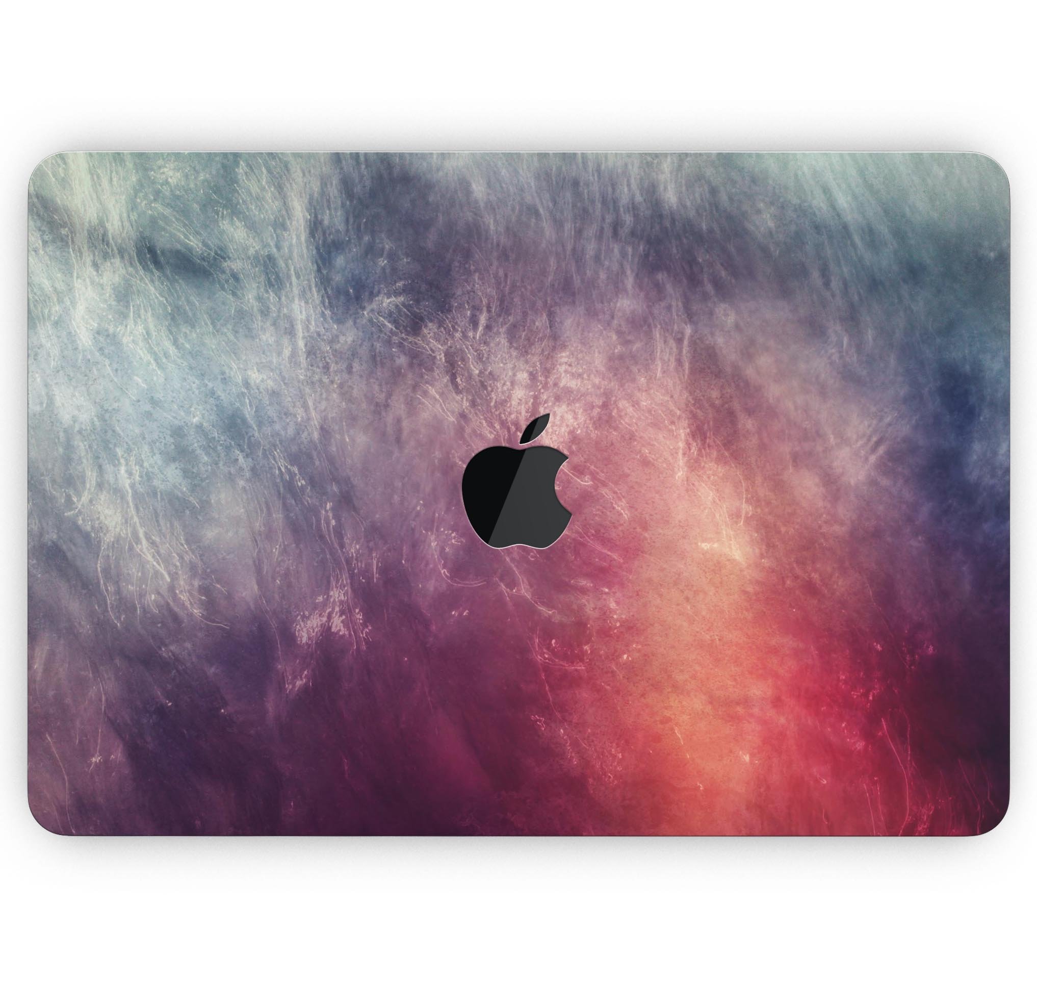 Abstract Fire & Ice V19 Skin Decal Wrap Kit for MacBook, showcasing vibrant colors and a sleek design.