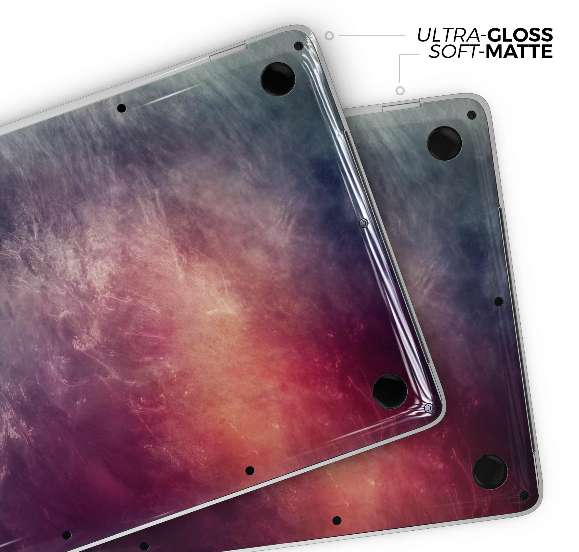 Abstract Fire & Ice V19 Skin Decal Wrap Kit for MacBook, showcasing vibrant colors and a sleek design.