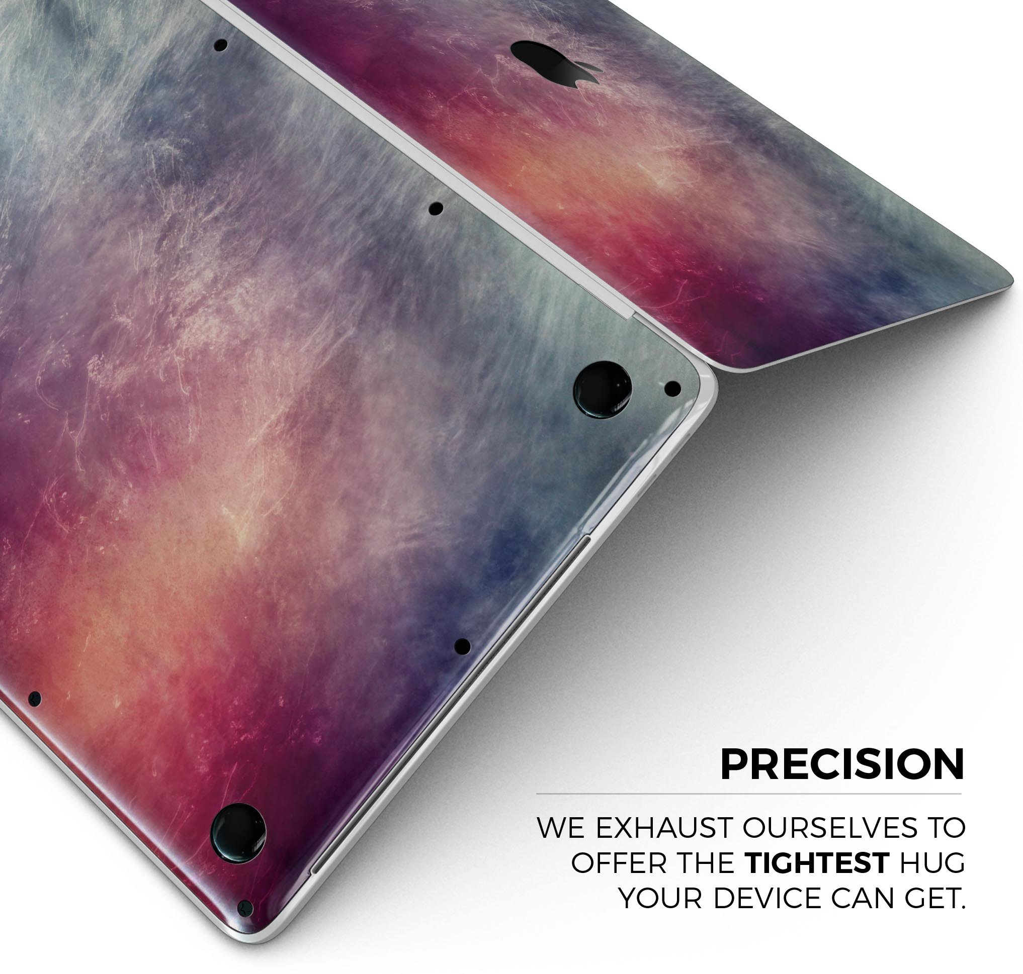 Abstract Fire & Ice V19 Skin Decal Wrap Kit for MacBook, showcasing vibrant colors and a sleek design.