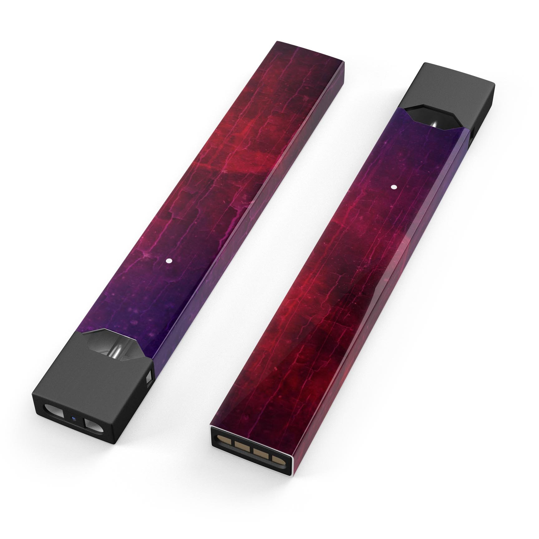 Abstract Fire & Ice V2 skin-wrap sticker designed for JUUL vaping device, showcasing vibrant colors and a sleek design.