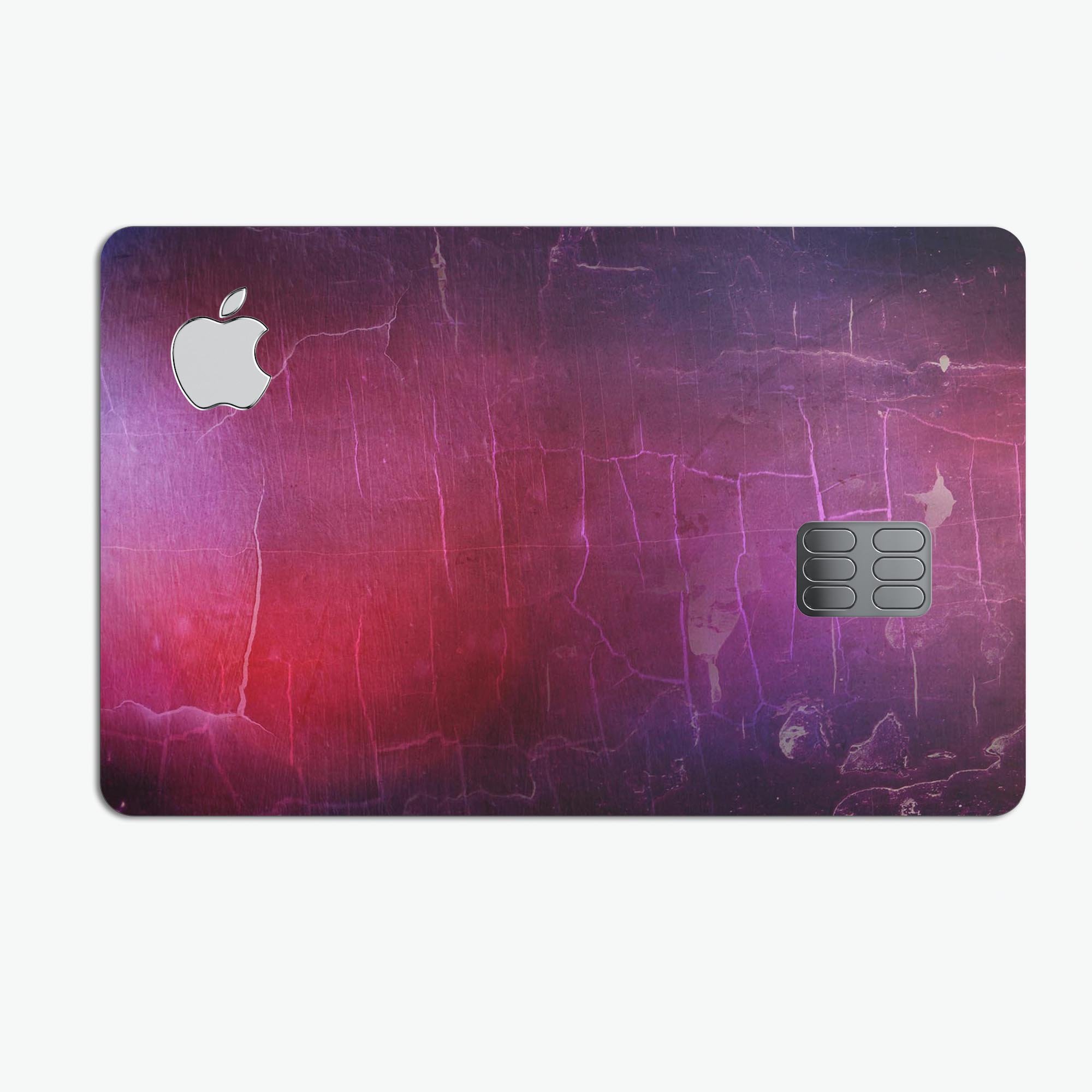 Abstract Fire & Ice V3 decal skin for Apple Card, showcasing vibrant colors and premium vinyl material.