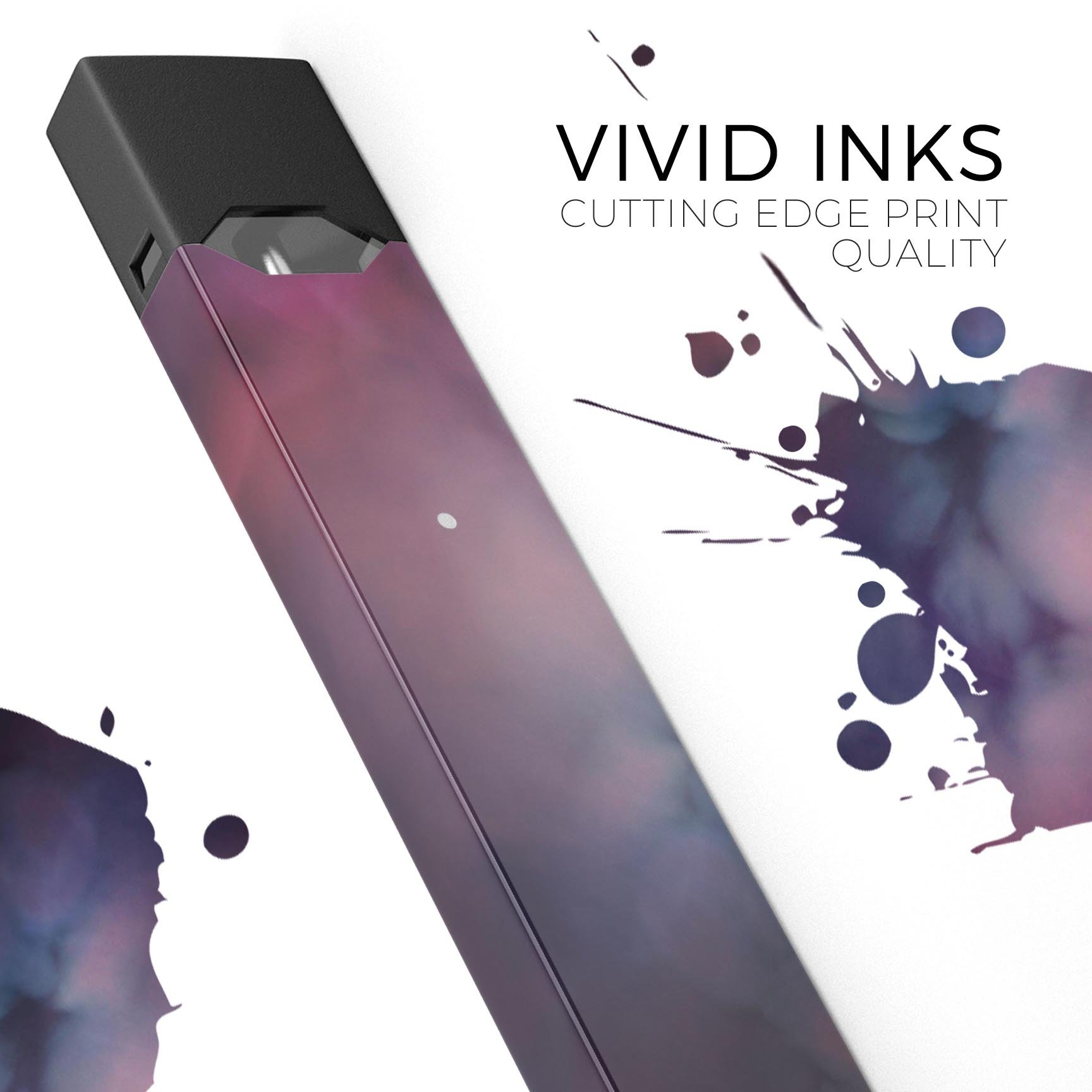 Abstract Fire & Ice V4 skin-wrap sticker designed for JUUL vaping device, showcasing vibrant colors and premium quality.