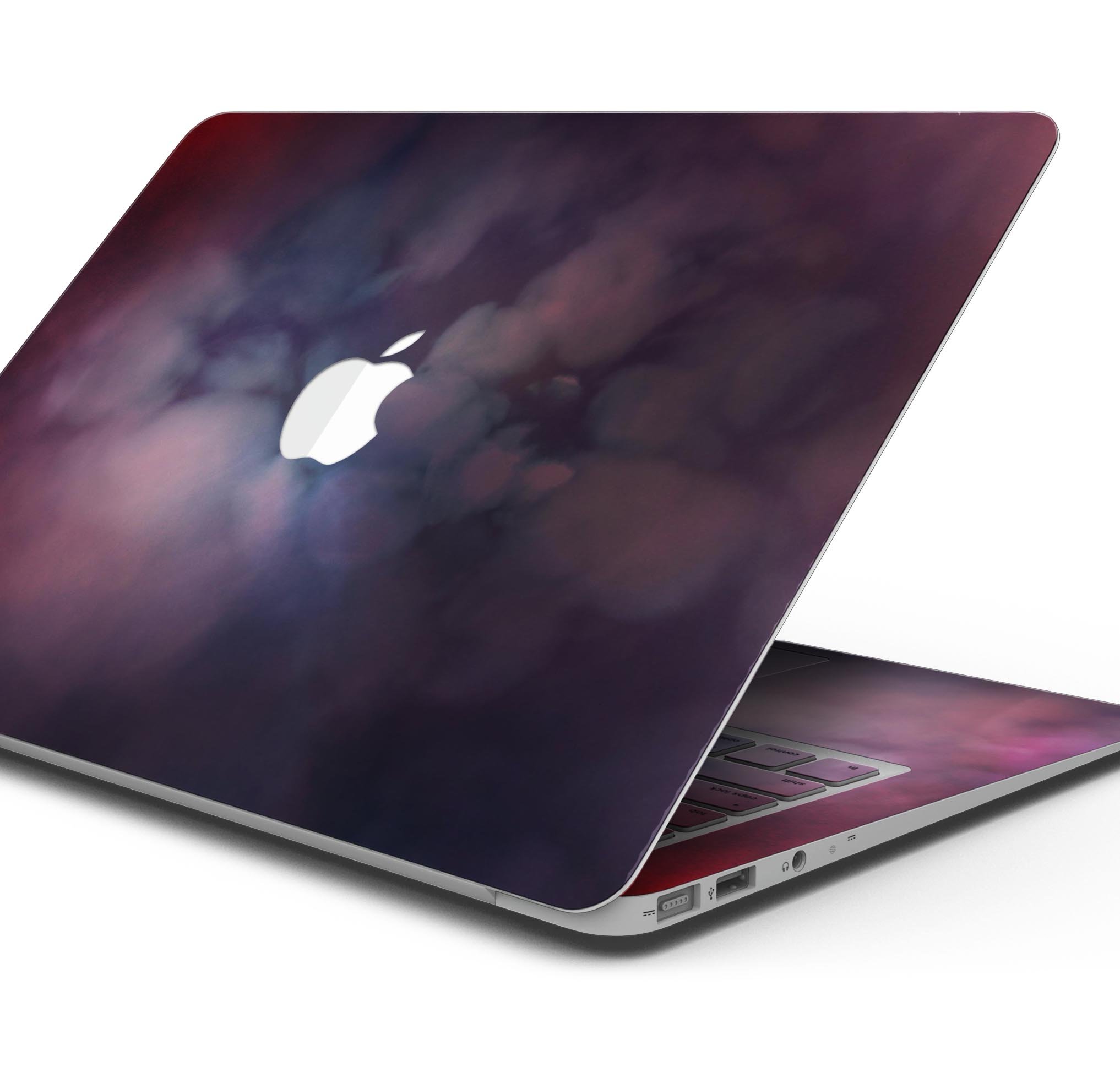 Abstract Fire & Ice V4 skin decal wrap kit for Apple MacBook, showcasing vibrant design and premium vinyl material.