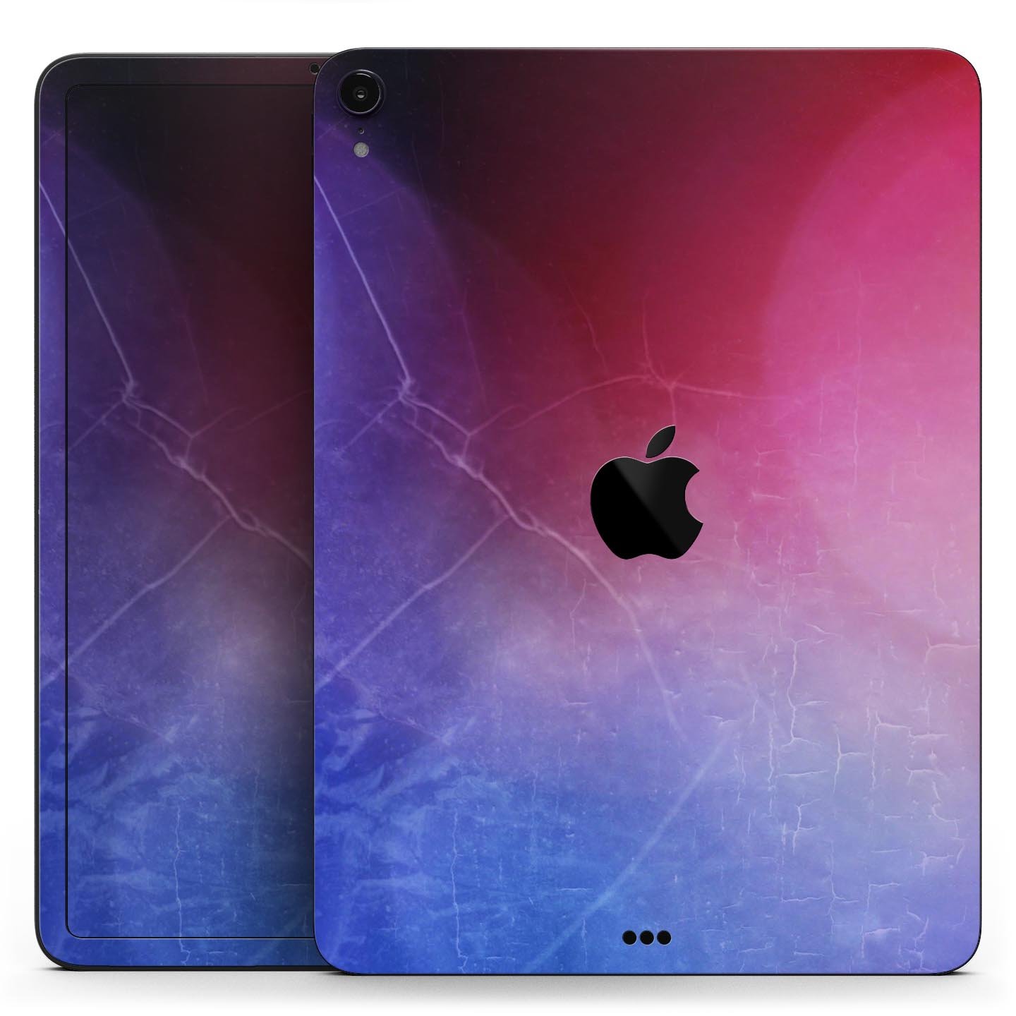 Abstract Fire & Ice V5 skin decal for Apple iPad Pro, showcasing vibrant colors and sleek design.