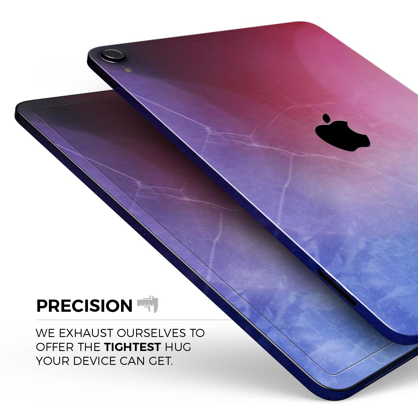 Abstract Fire & Ice V5 skin decal for Apple iPad Pro, showcasing vibrant colors and sleek design.