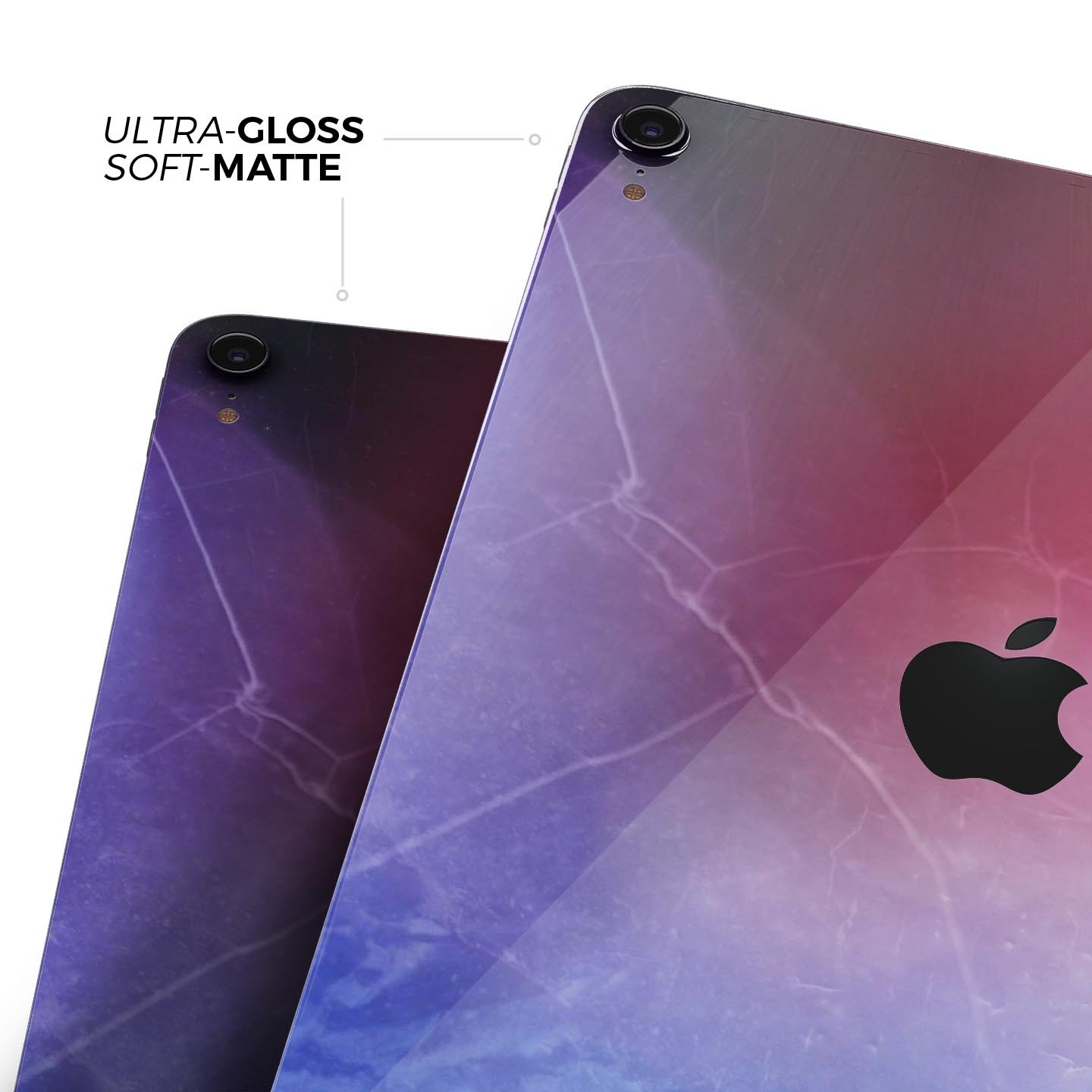 Abstract Fire & Ice V5 skin decal for Apple iPad Pro, showcasing vibrant colors and sleek design.