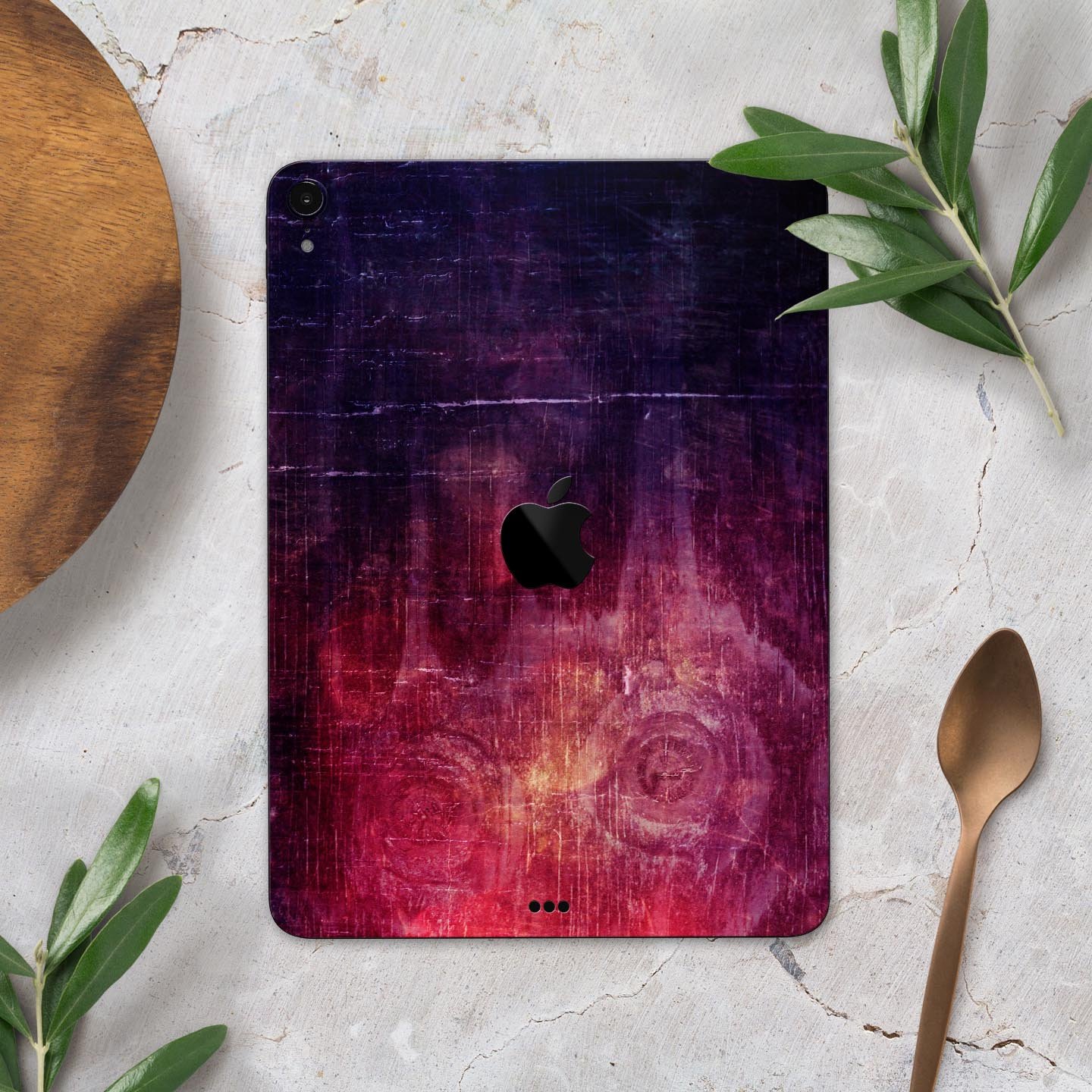 Abstract Fire & Ice V6 skin decal for Apple iPad Pro, showcasing vibrant colors and unique design for full body protection.