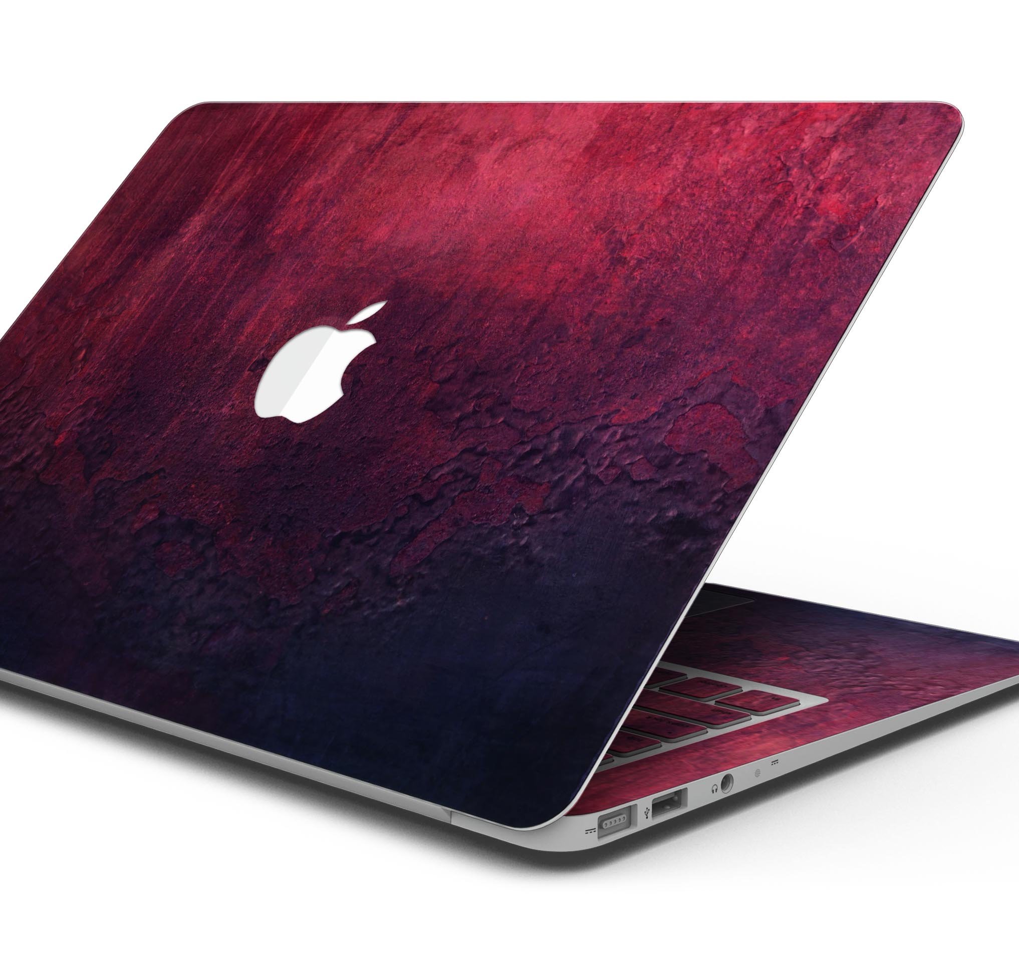Abstract Fire & Ice V9 skin decal wrap kit for Apple MacBook, showcasing vibrant colors and a sleek design.