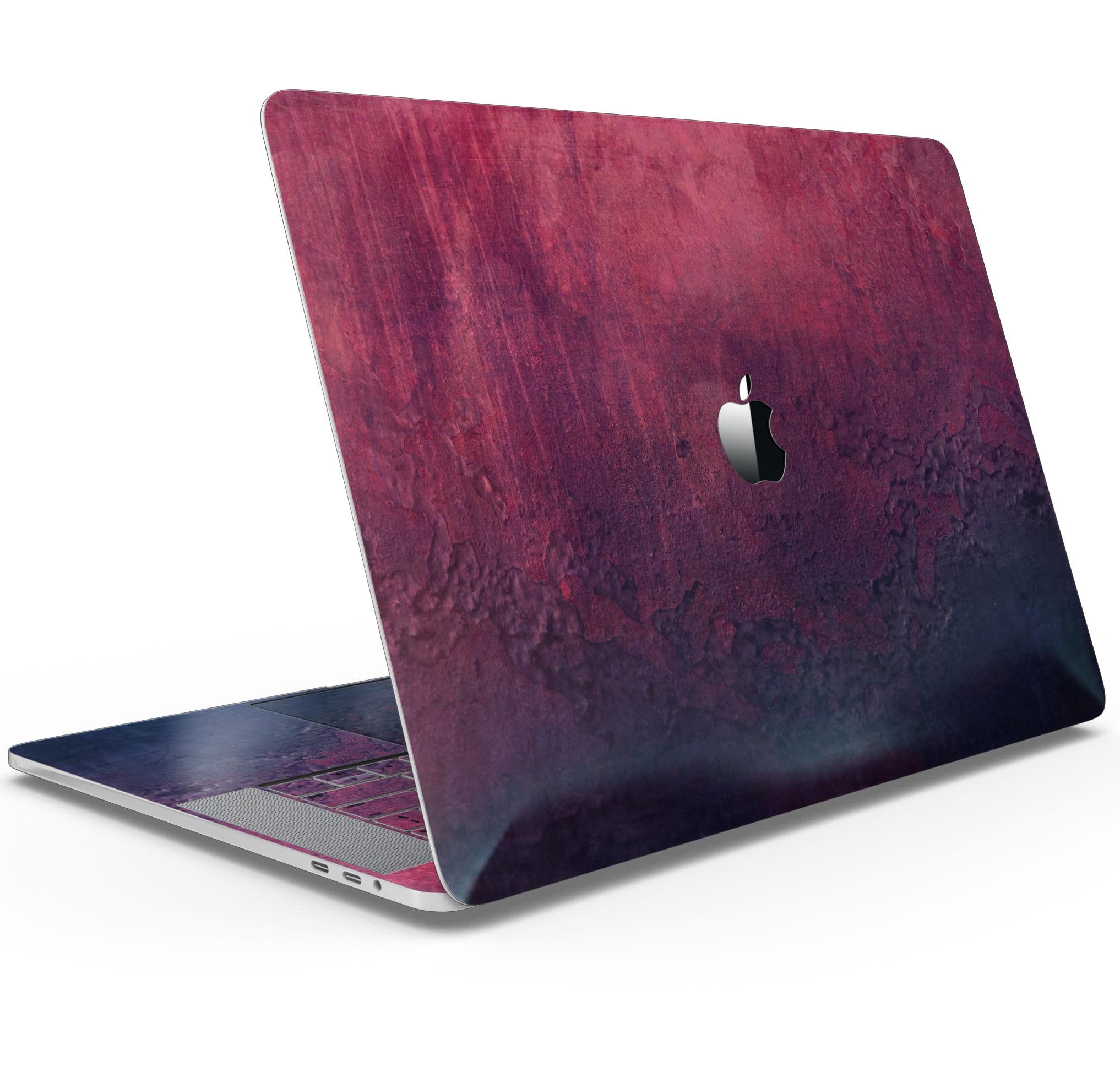 Abstract Fire & Ice V9 skin decal wrap kit for Apple MacBook, showcasing vibrant colors and a sleek design.