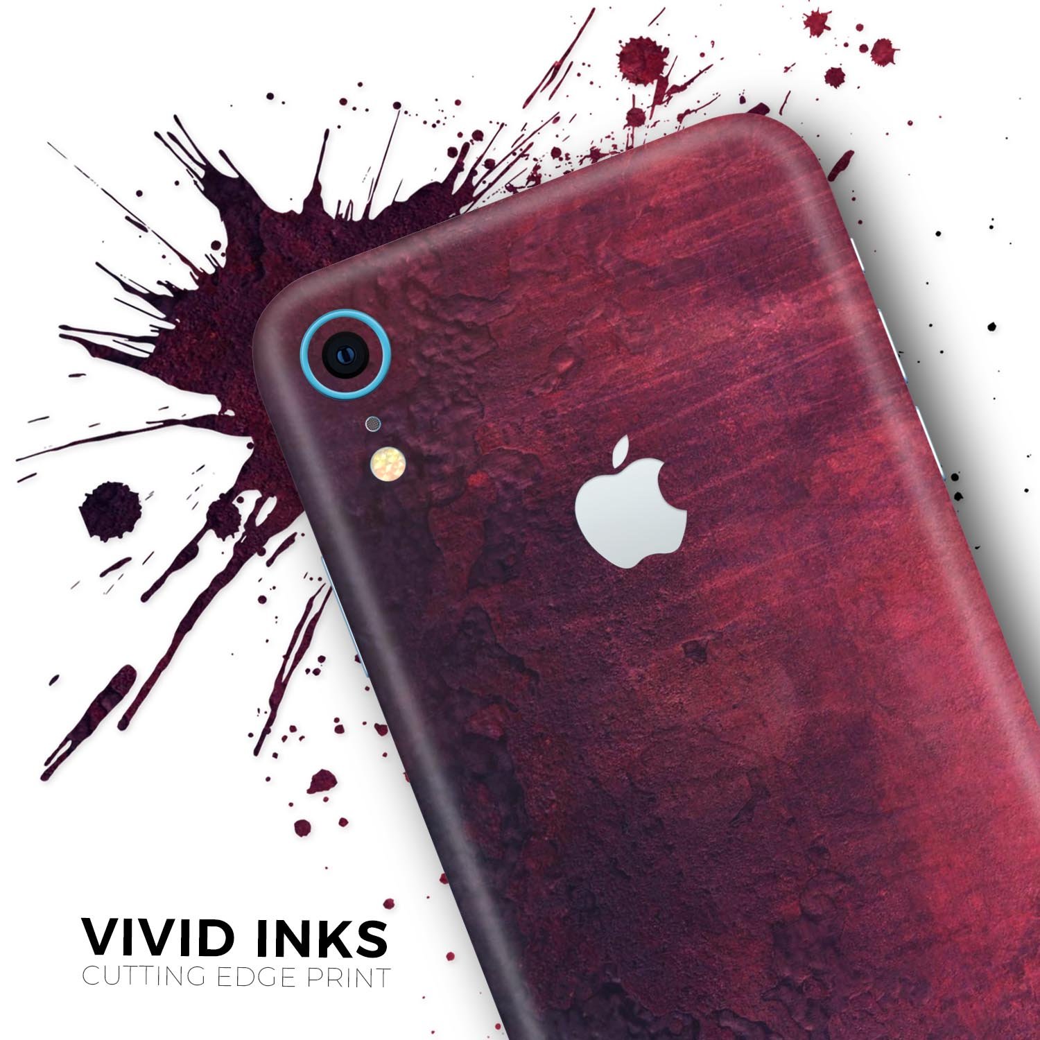 Abstract Fire & Ice V9 Skin-Kit for Apple iPhone, showcasing vibrant design and premium vinyl material.