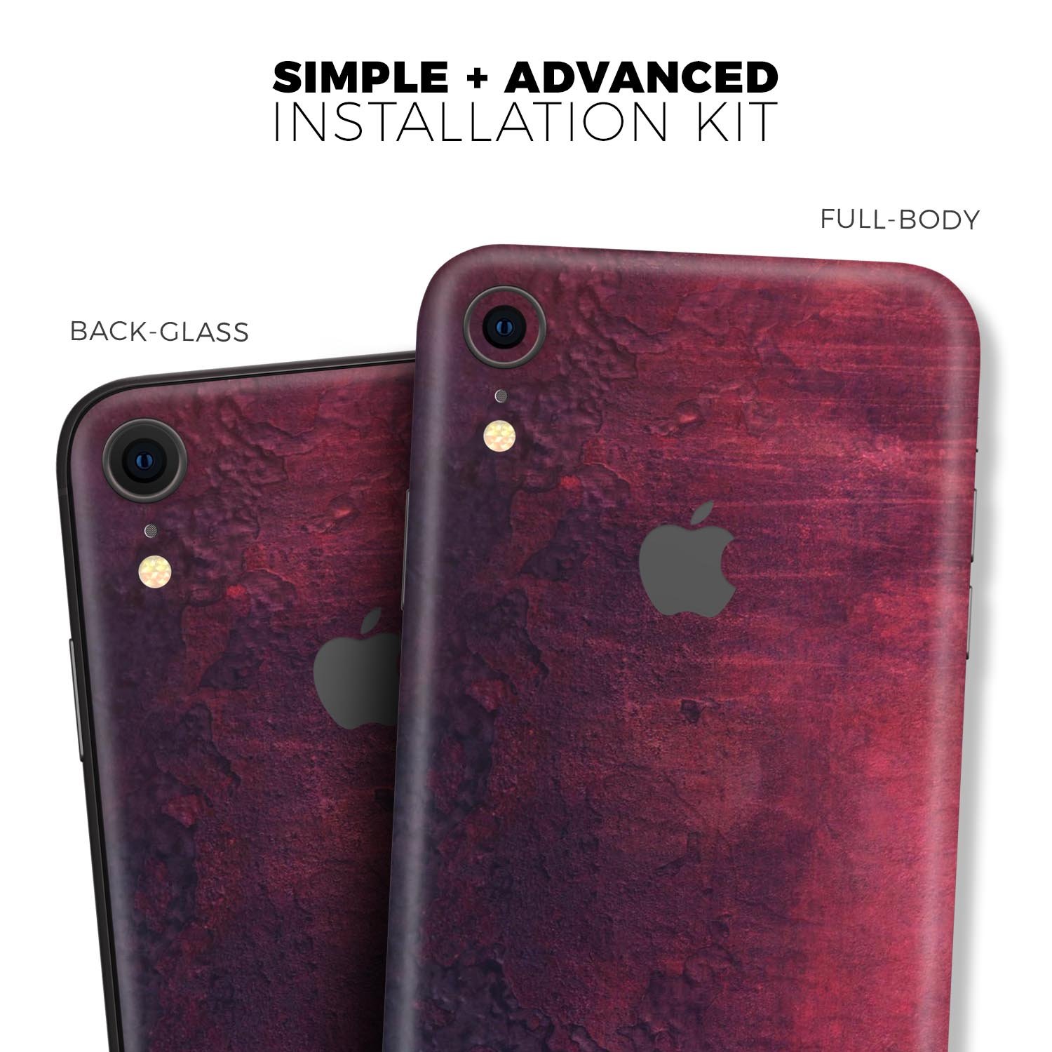 Abstract Fire & Ice V9 Skin-Kit for Apple iPhone, showcasing vibrant design and premium vinyl material.