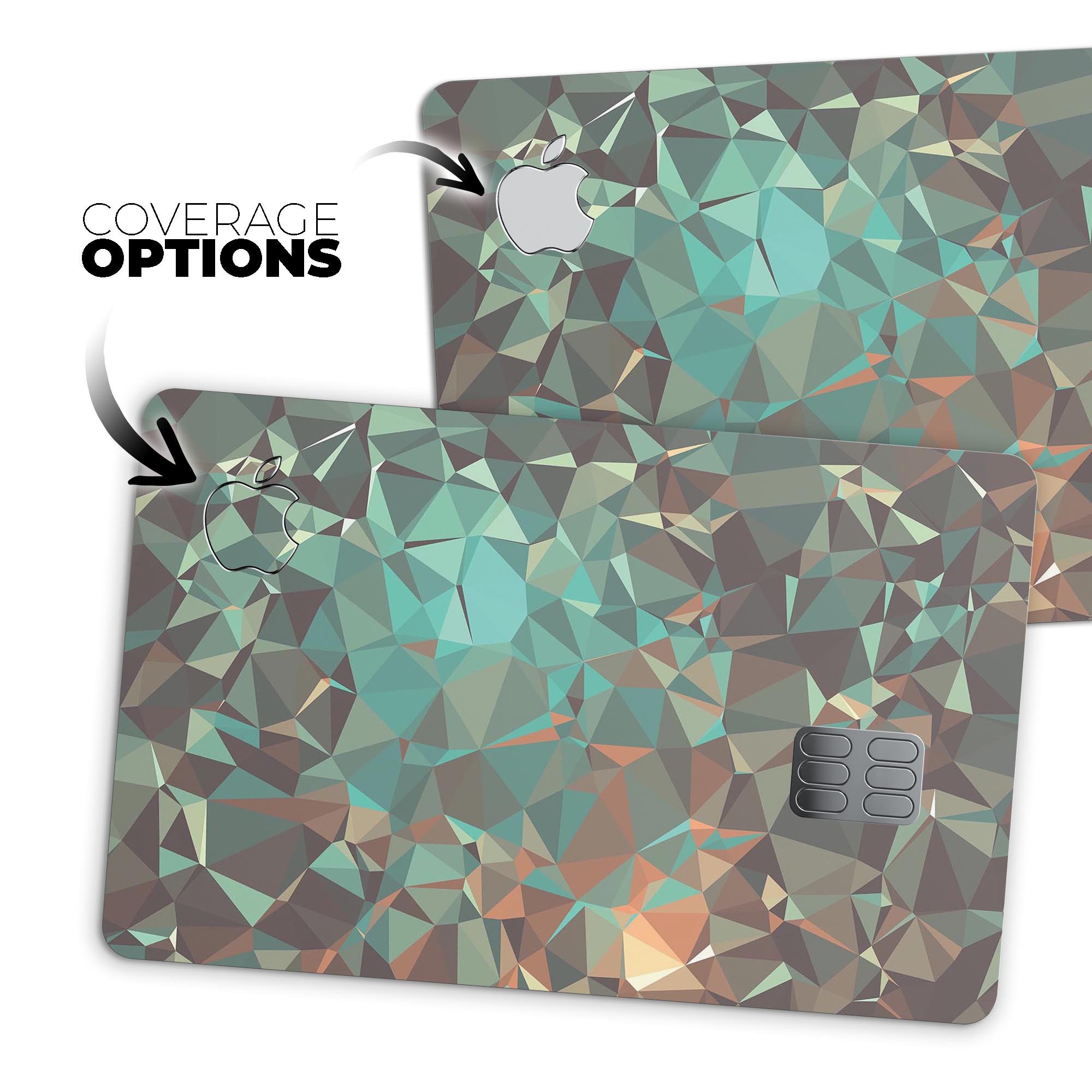 Abstract MultiColor Geometric Shapes Pattern skin for Apple Card, showcasing vibrant geometric designs and premium vinyl material.