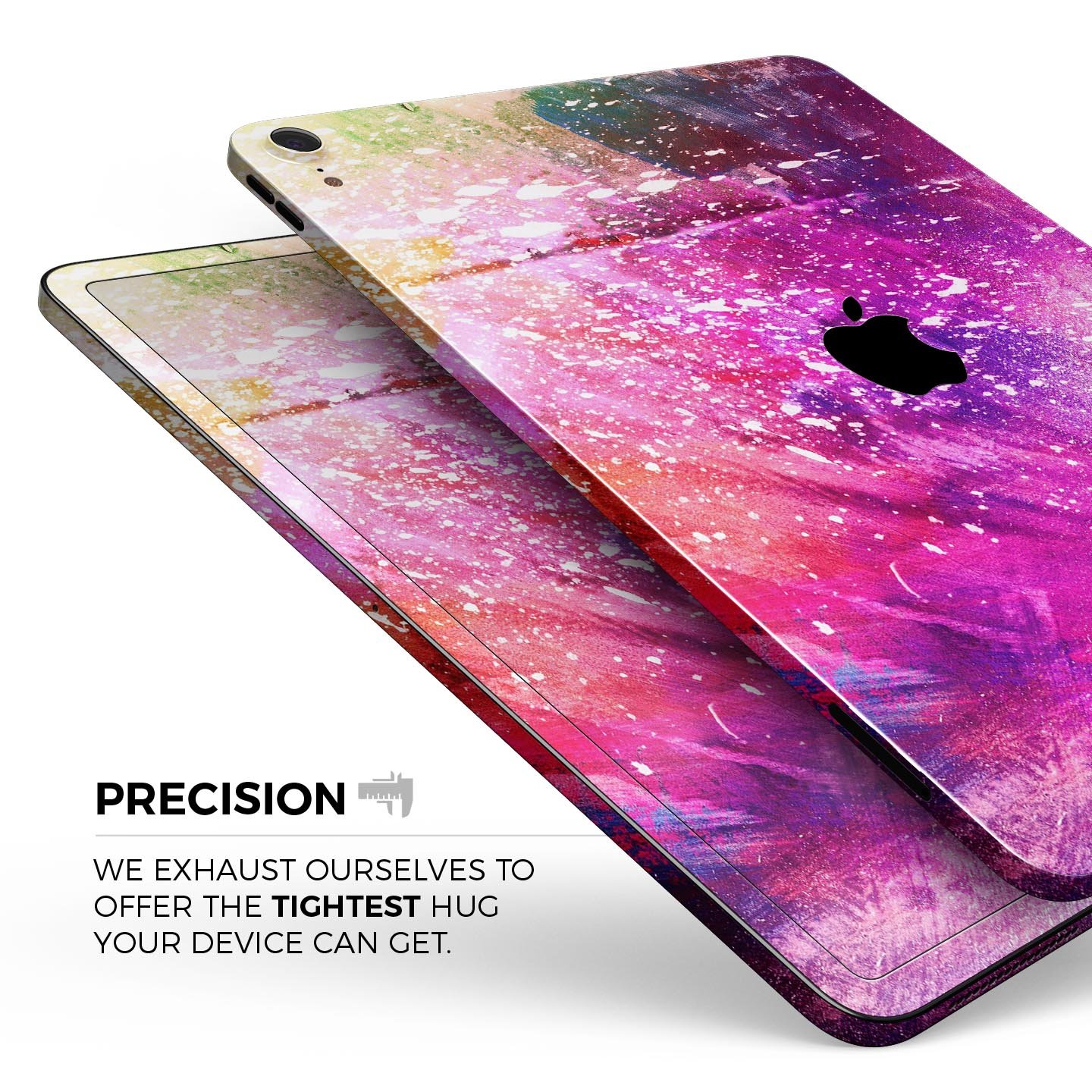 Vibrant Abstract Neon Paint Explosion skin decal for Apple devices, showcasing a colorful and artistic design with ultra-thin protection.