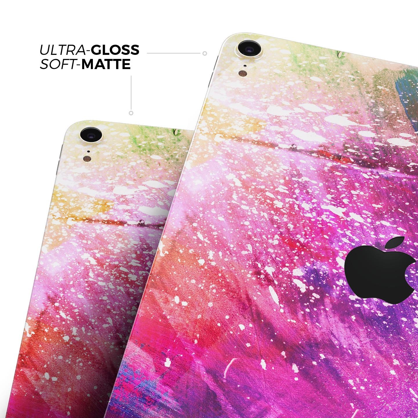 Vibrant Abstract Neon Paint Explosion skin decal for Apple devices, showcasing a colorful and artistic design with ultra-thin protection.