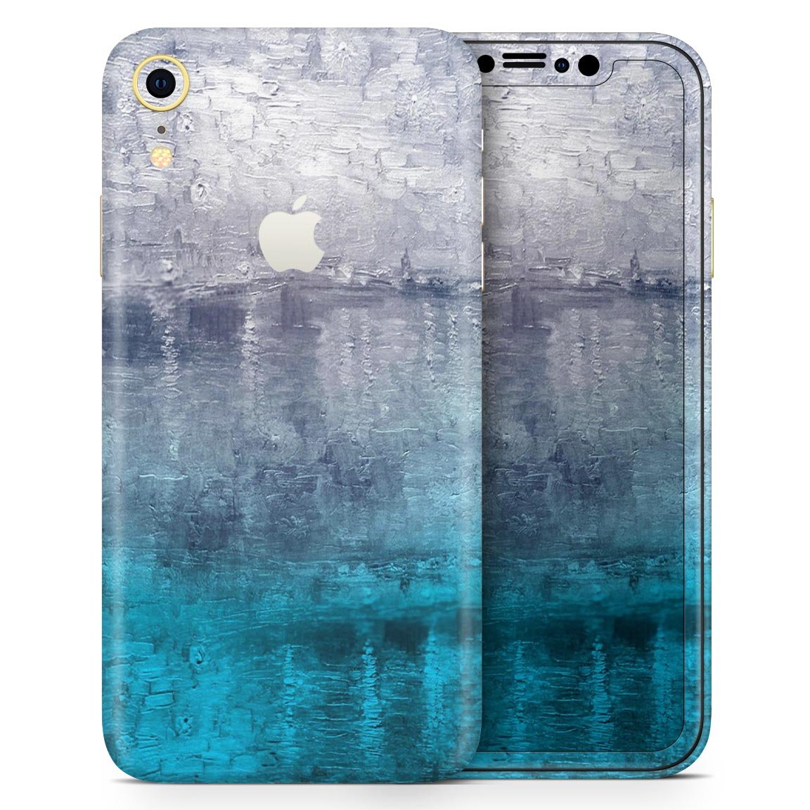 Abstract Oil Painting Skin-Kit for Apple iPhone models, showcasing vibrant colors and artistic design.