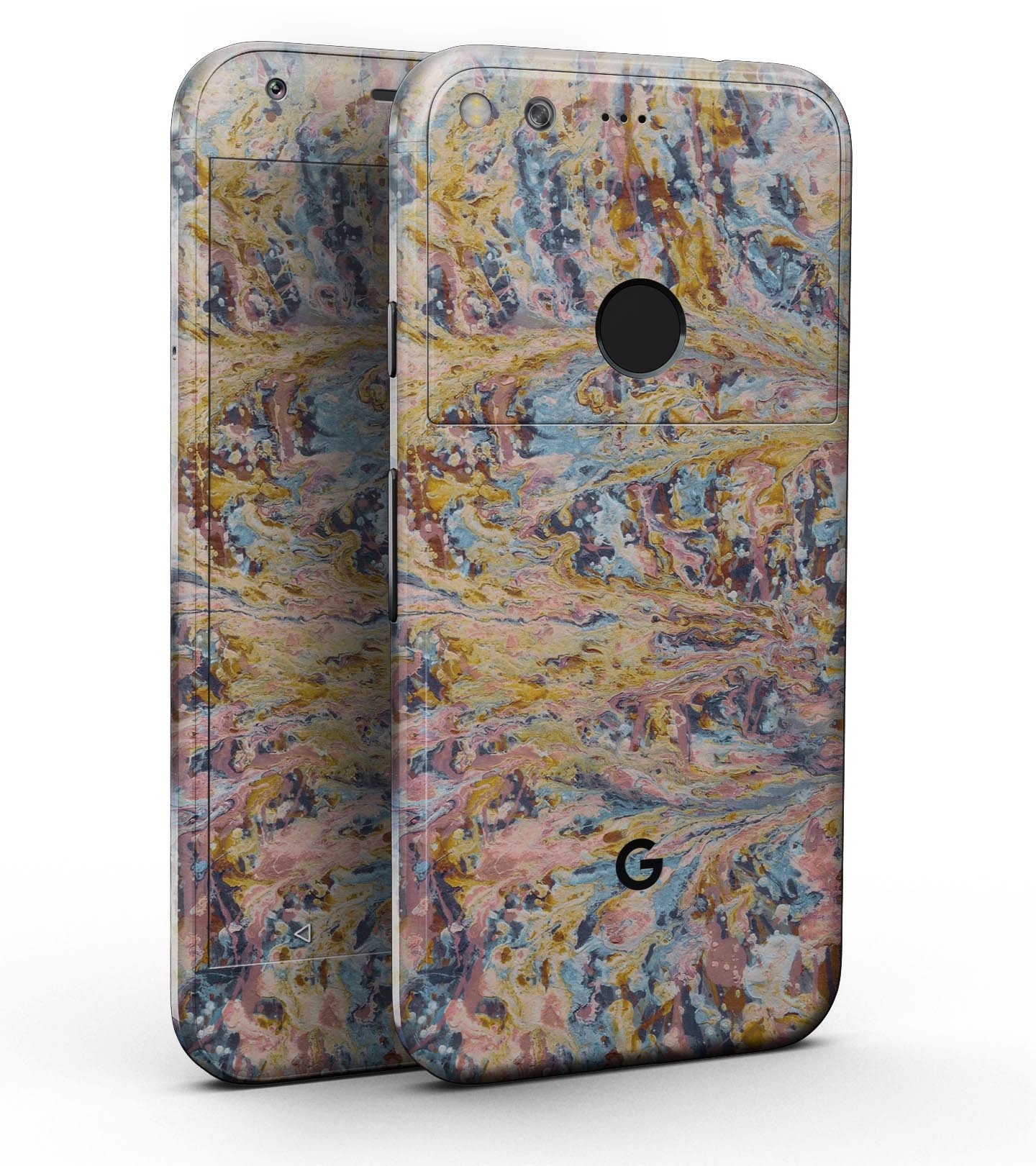 Abstract Wet Paint Color Paradise Full-Body Skin Kit for Google Pixel, showcasing sleek design and vibrant colors.