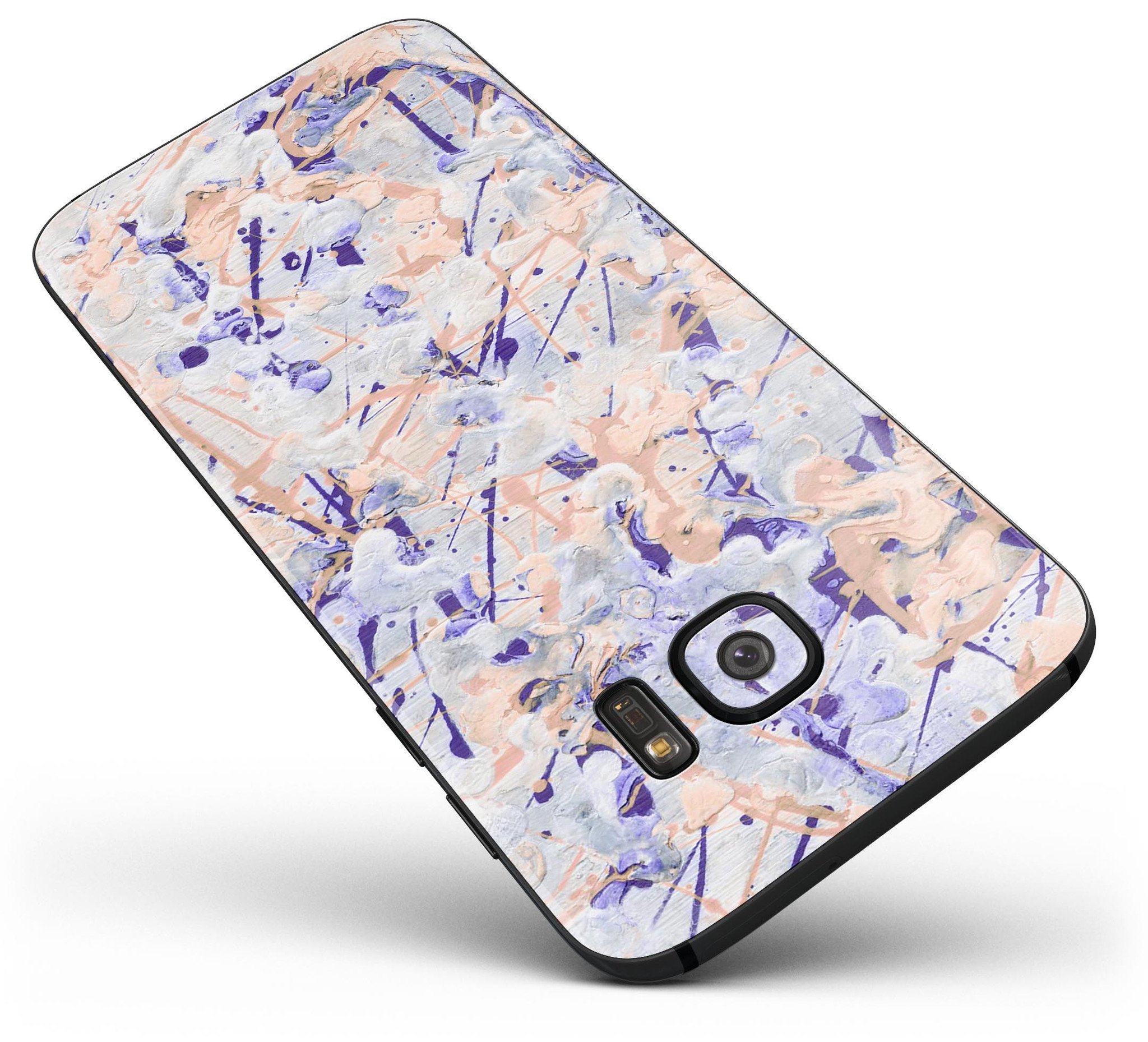 Abstract Wet Paint Pale skin kit for Samsung Galaxy S7, showcasing vibrant colors and premium vinyl material.
