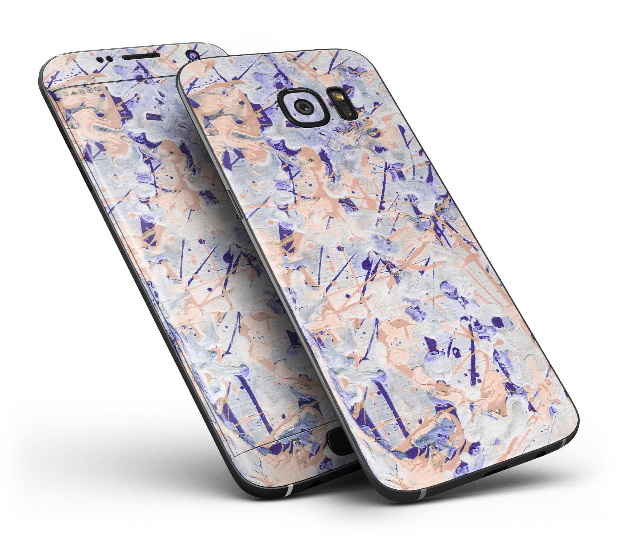 Abstract Wet Paint Pale skin kit for Samsung Galaxy S7, showcasing vibrant colors and premium vinyl material.