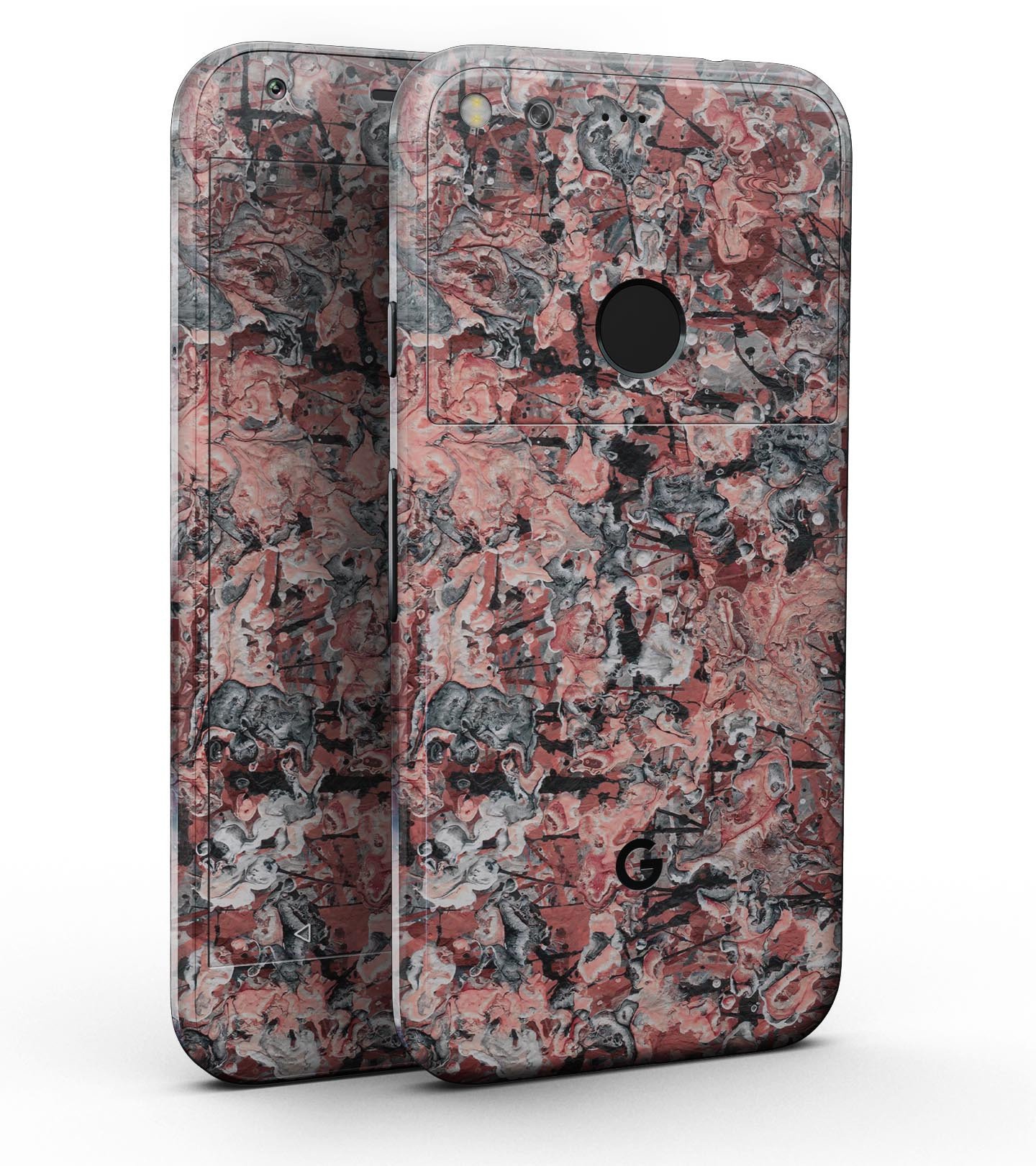 Abstract Wet Paint Pale Pink Full-Body Skin Kit for Google Pixel, showcasing sleek design and precision fit.