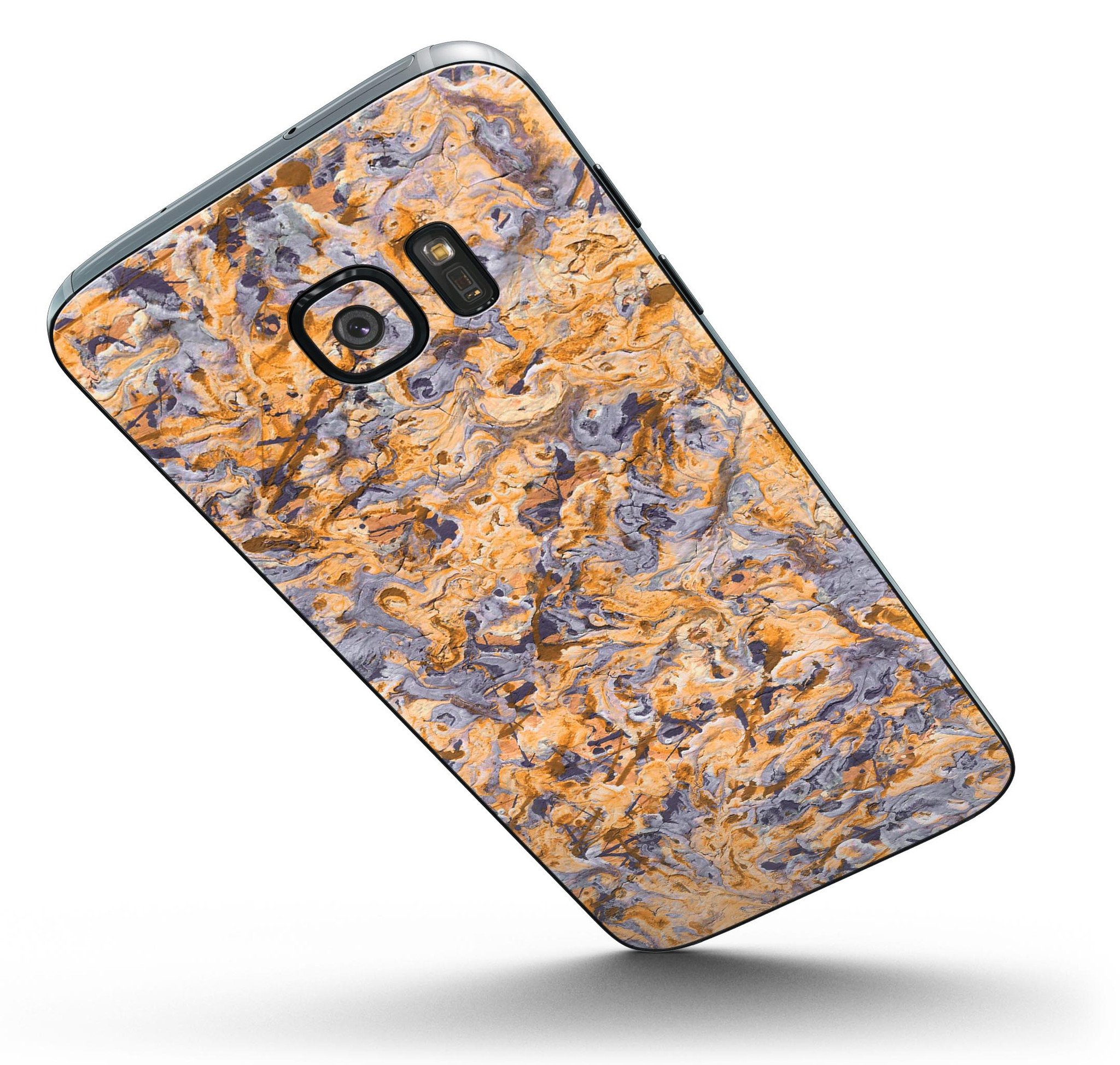 Abstract Wet Paint Pale v4 skin kit for Samsung Galaxy S7 and S7 Edge, showcasing vibrant colors and premium vinyl material.