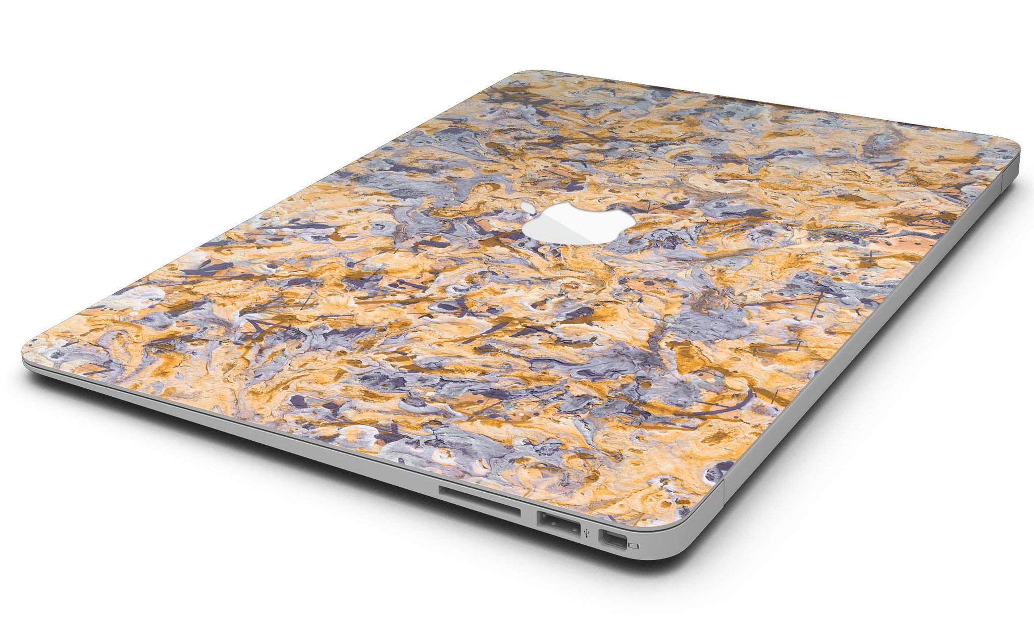 Abstract Wet Paint Pale v4 skin kit for MacBook Air, showcasing vibrant colors and unique abstract design.
