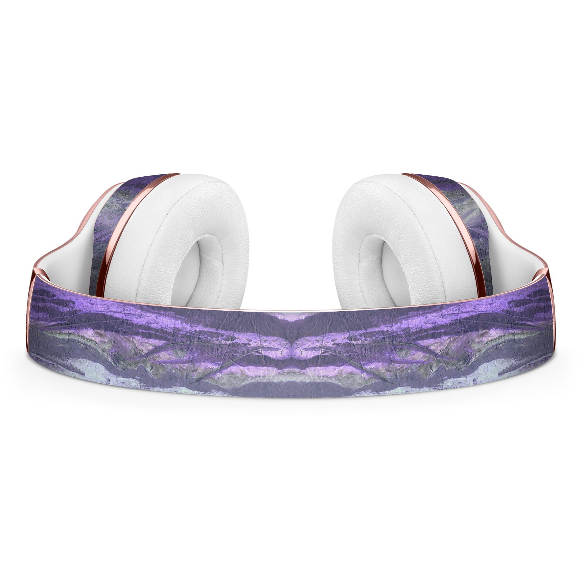 Abstract Wet Paint Purple v3 Full-Body Skin Kit for Beats by Dre Solo 3 Wireless Headphones, showcasing vibrant colors and precise cut.