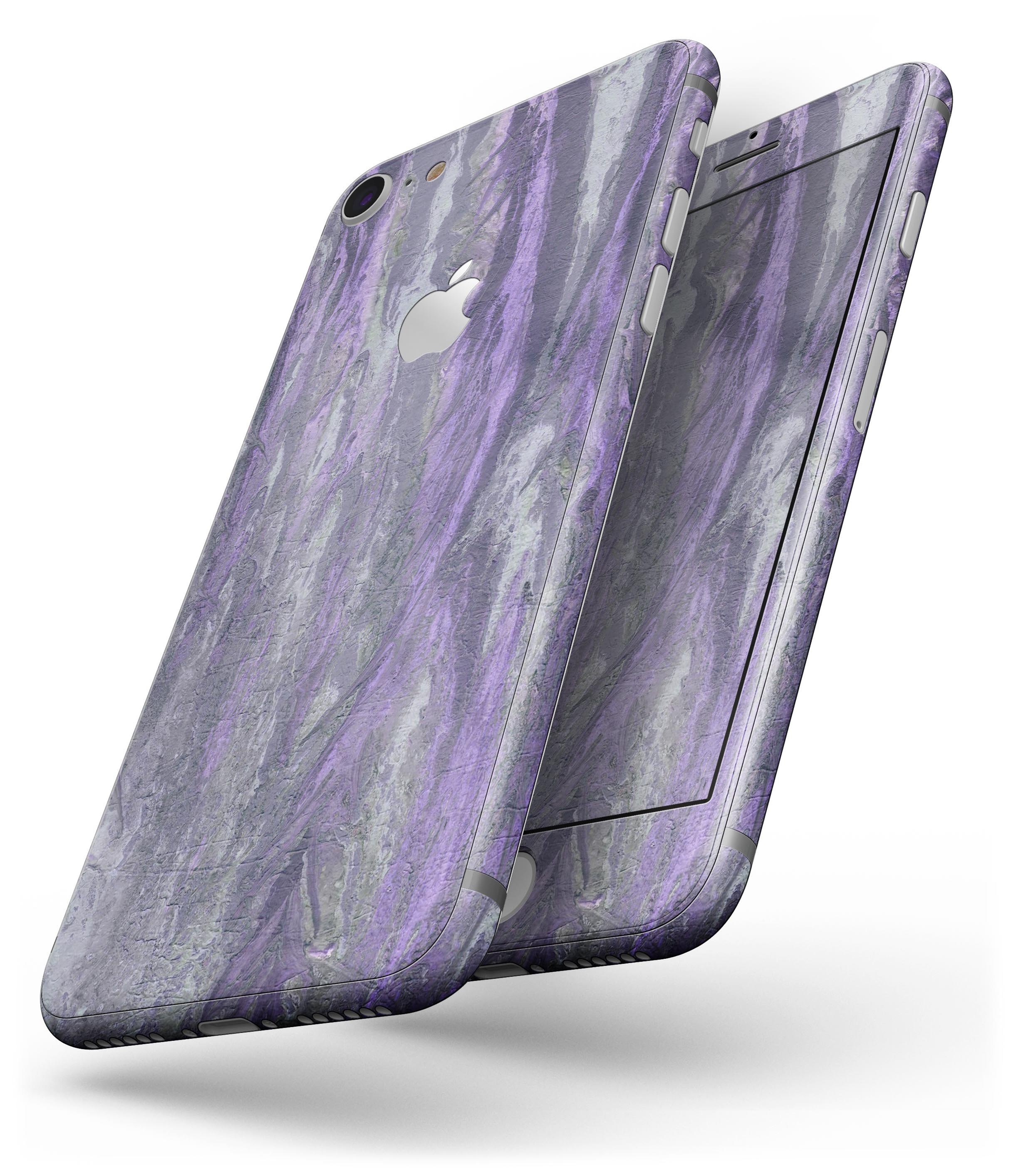 Abstract Wet Paint Purple v3 skin for iPhone 8 and 8 Plus, showcasing vibrant purple abstract design.