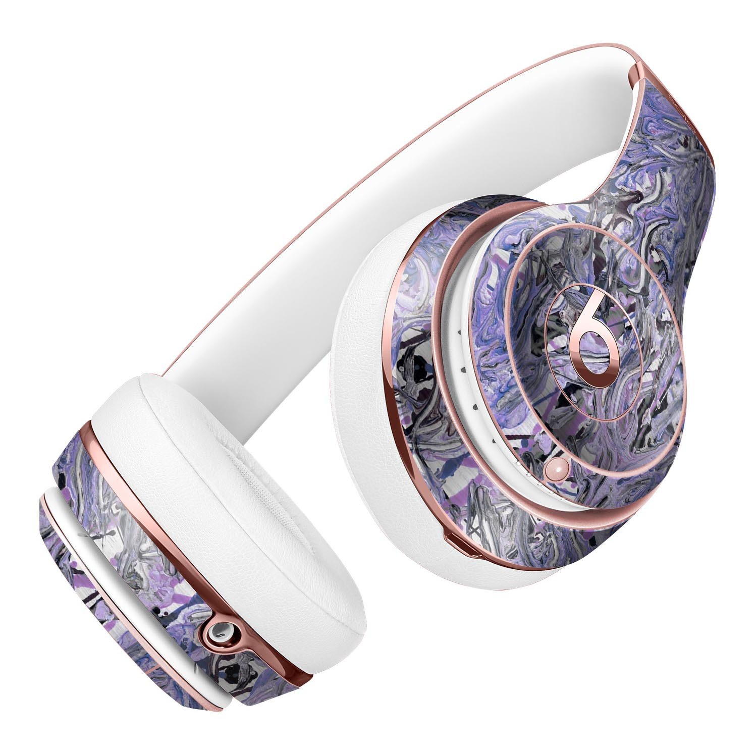 Abstract Wet Paint Purples v3 Full-Body Skin Kit for Beats by Dre, showcasing vibrant colors and unique design.