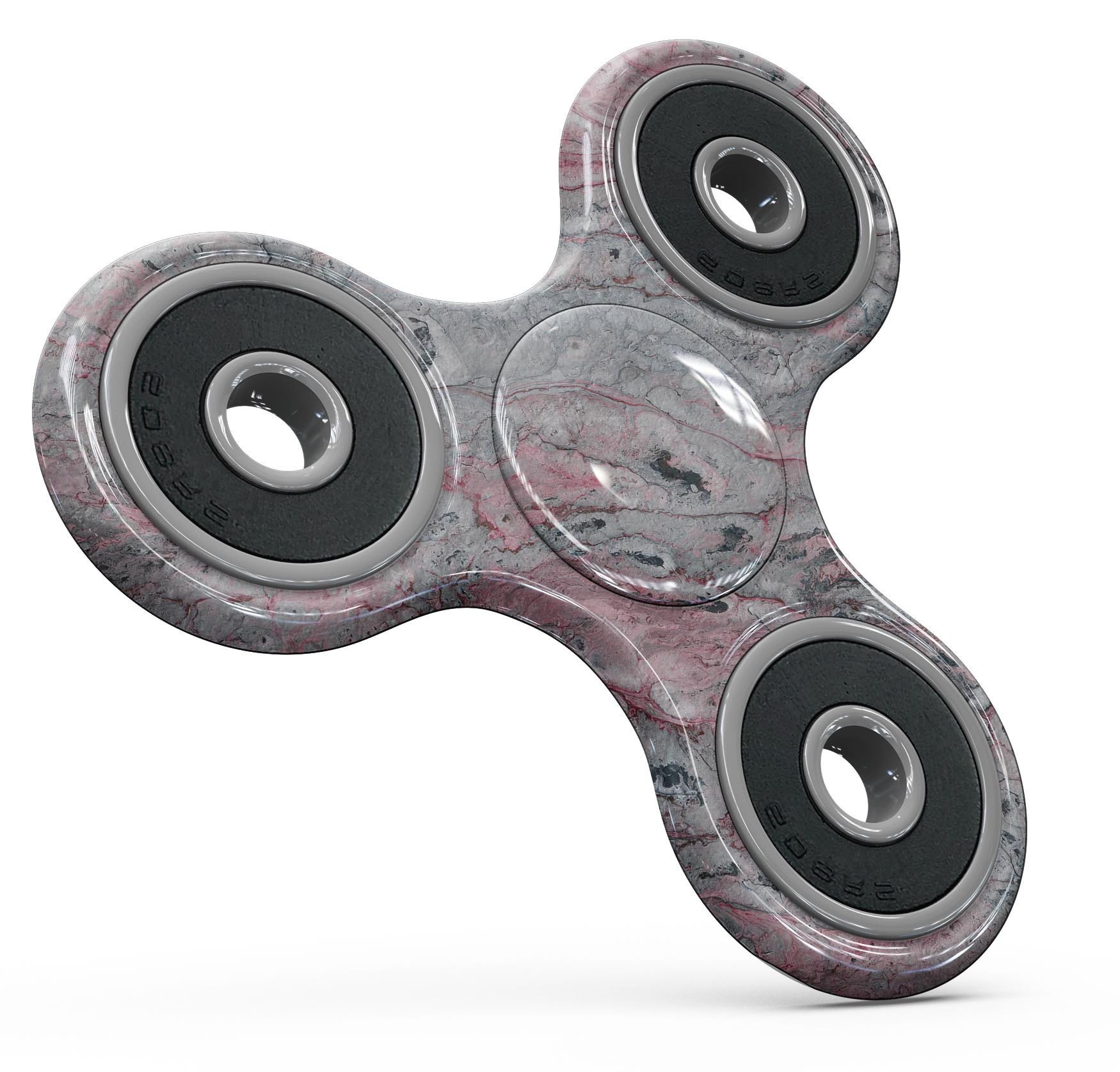 Abstract Wet Paint Full-Body Fidget Spinner skin in subtle pink and gray colors, showcasing its stylish design and premium vinyl material.