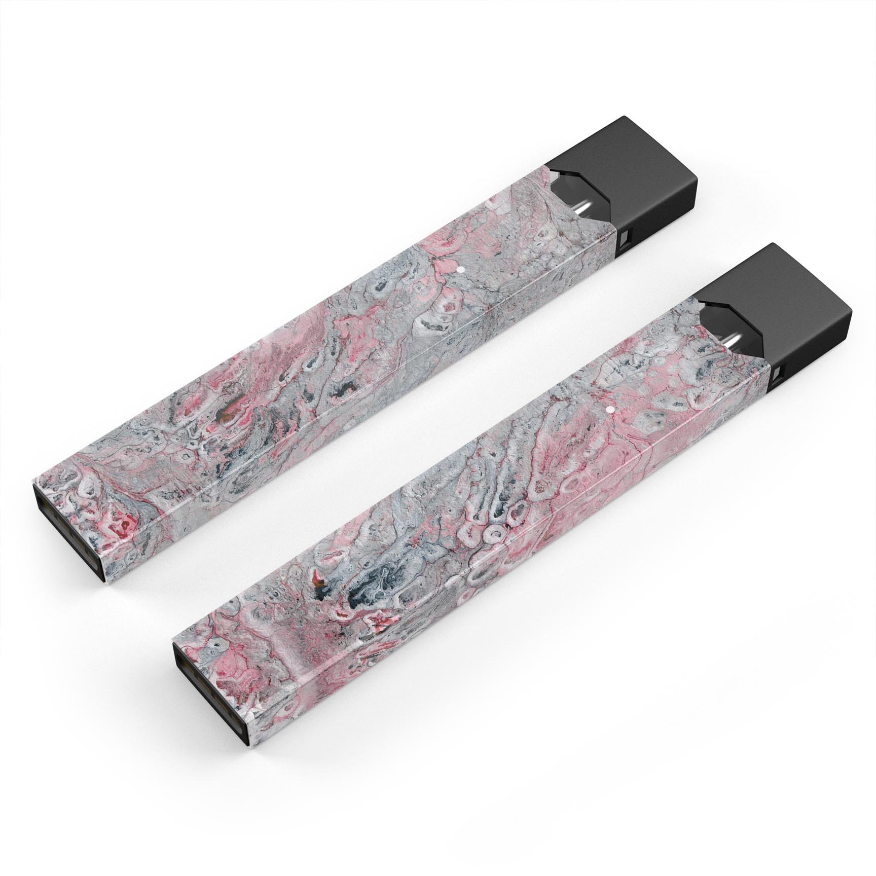 Abstract Wet Paint decal in subtle pink and gray for JUUL vaping device, showcasing a stylish design and premium quality.