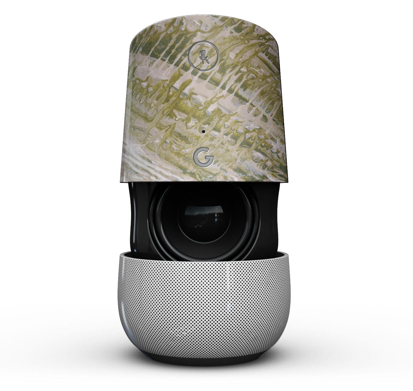 Abstract Wet Paint Subtle Pink Gold Full-Body Skin Kit for Google Home Assistant, showcasing a stylish design and precision fit.