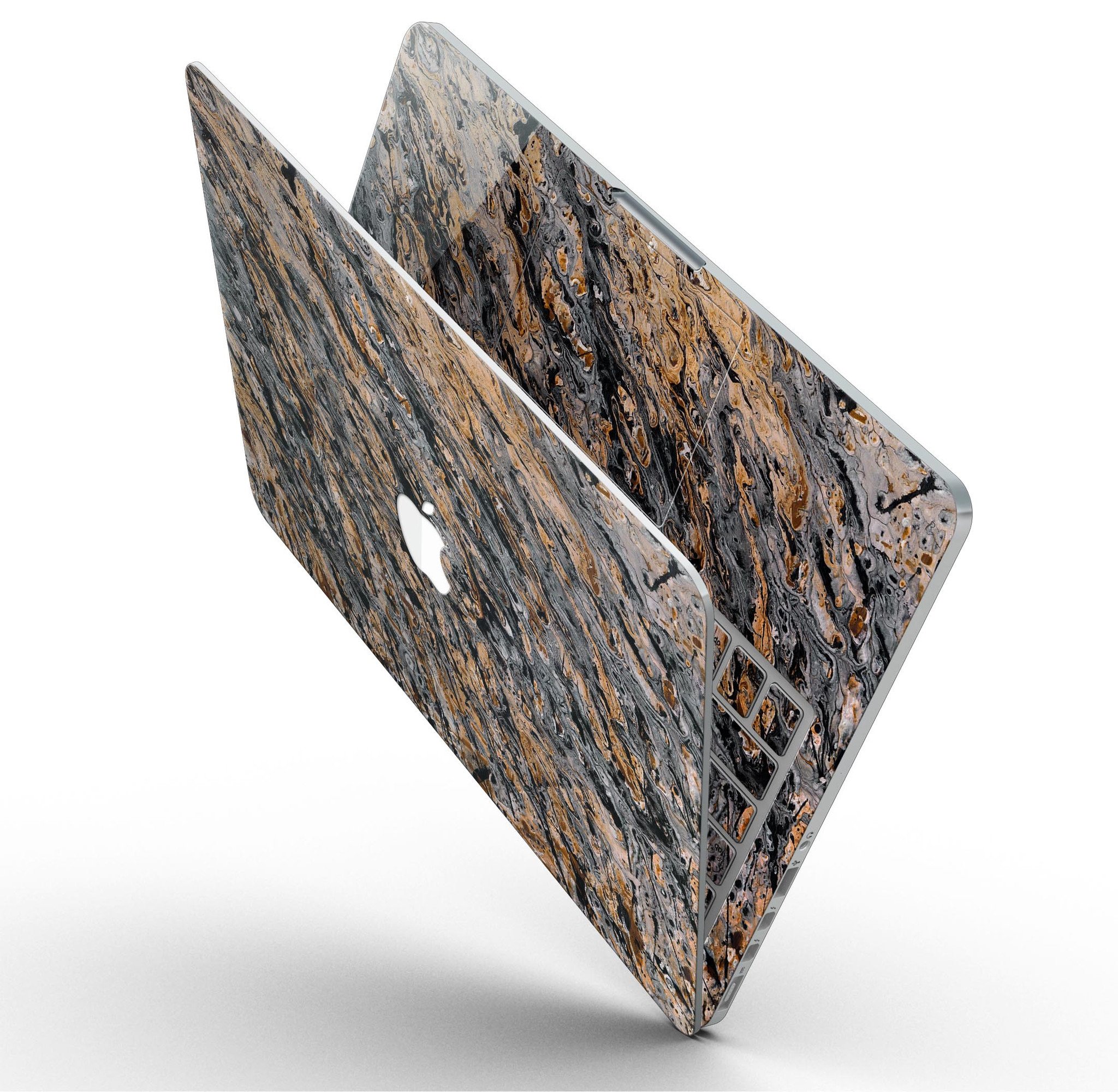 Abstract Wet Paint v6 skin for MacBook Pro with Retina Display, showcasing vibrant colors and patterns for stylish protection.