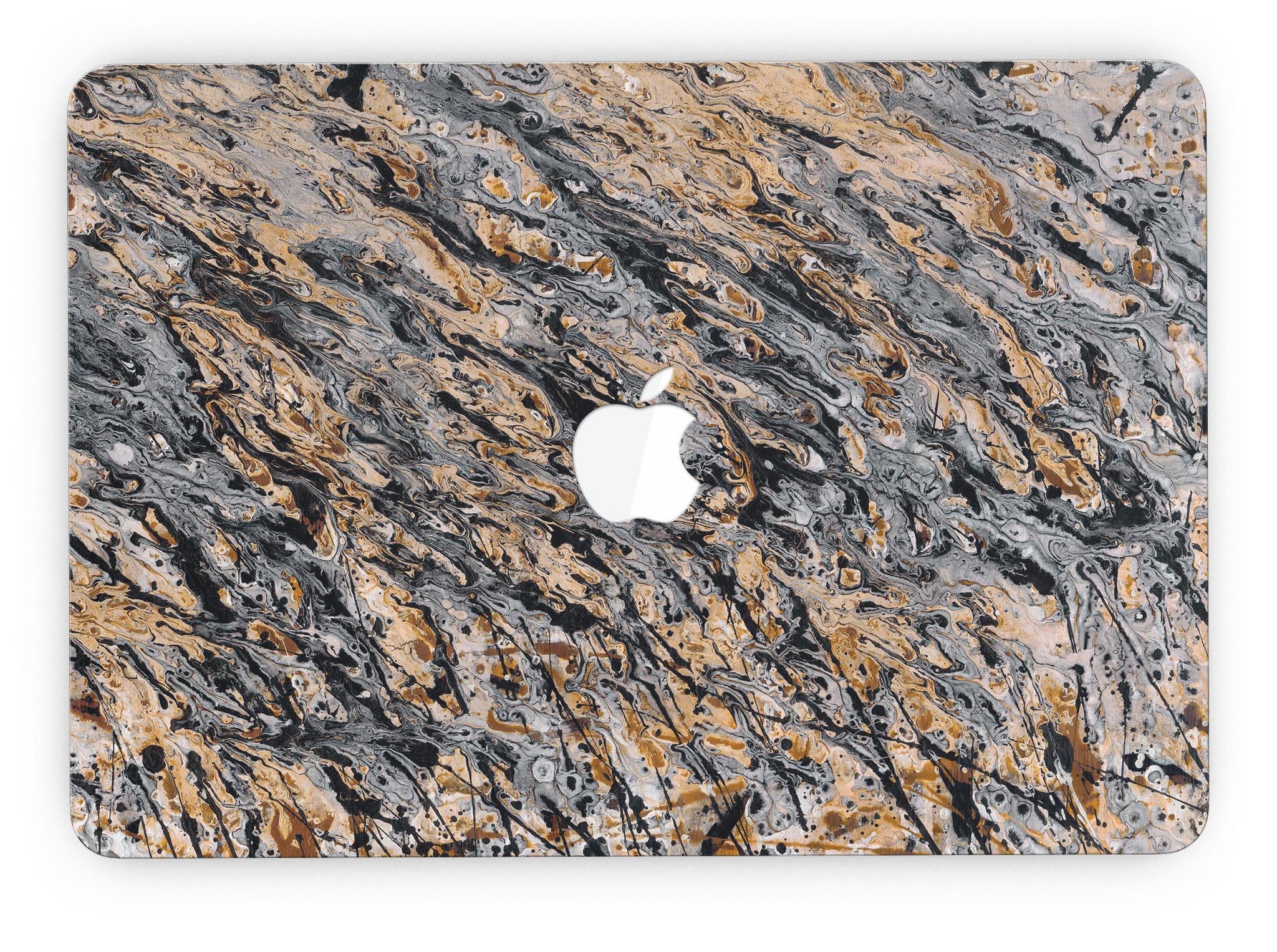 Abstract Wet Paint v6 skin for MacBook Pro with Retina Display, showcasing vibrant colors and patterns for stylish protection.