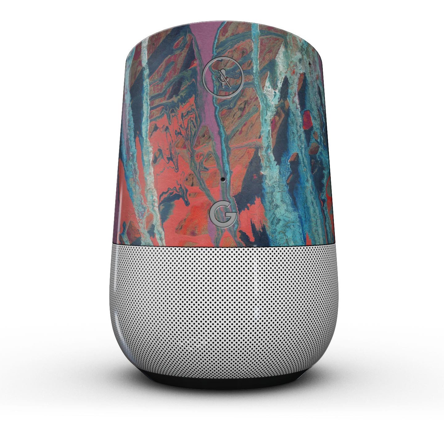 Abstract Wet Paint v92 Full-Body Skin Kit for Google Home, showcasing ultra-gloss and soft-matte finish options.