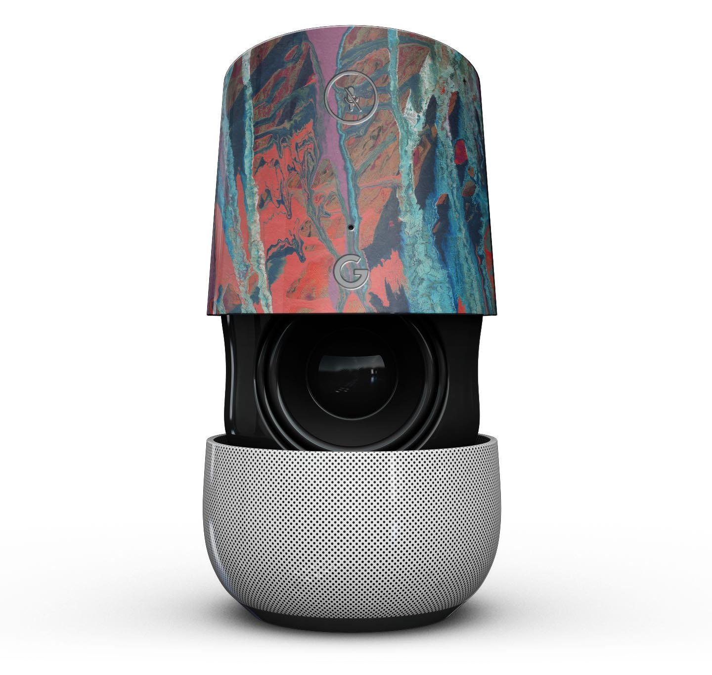 Abstract Wet Paint v92 Full-Body Skin Kit for Google Home, showcasing ultra-gloss and soft-matte finish options.