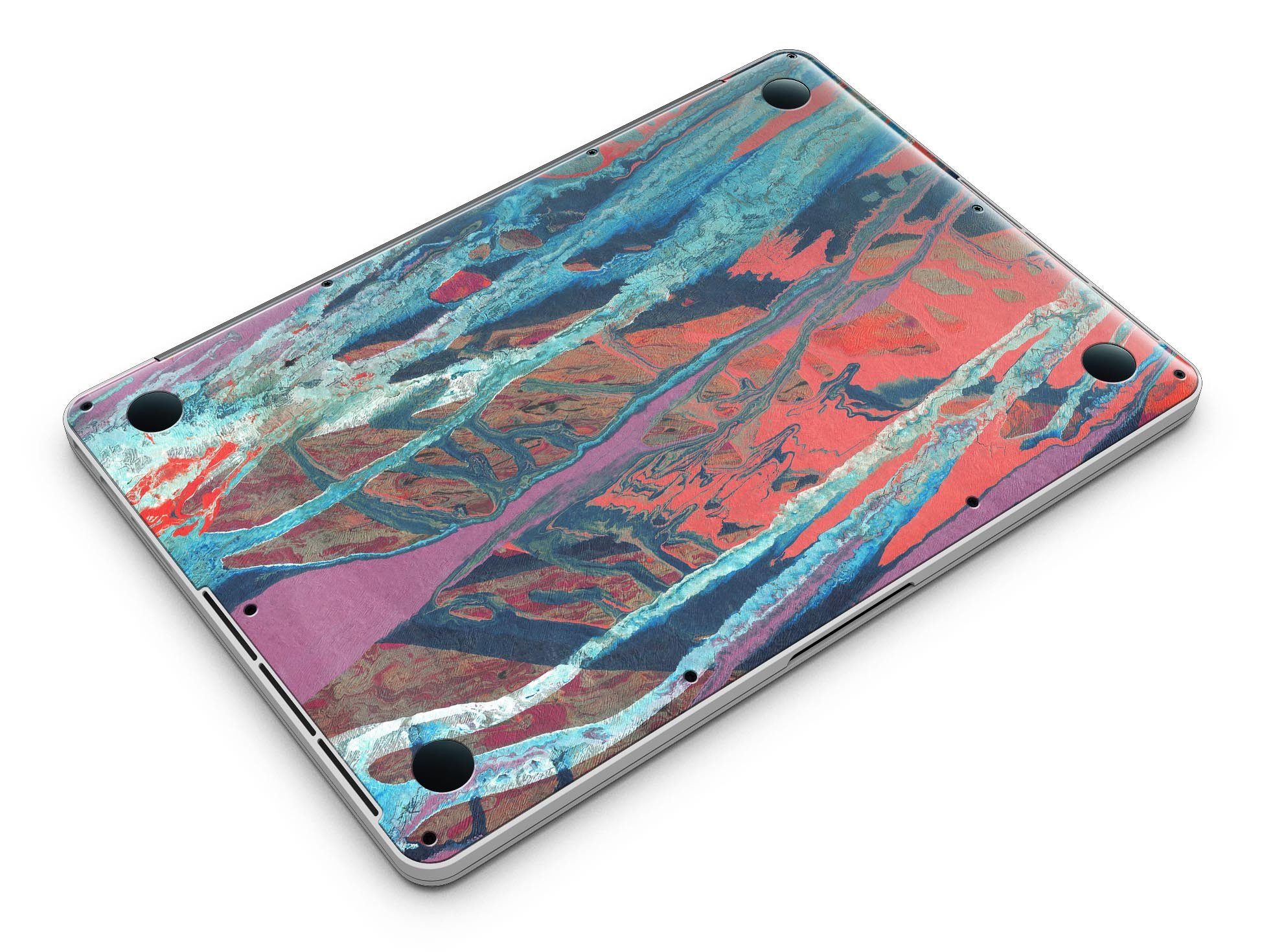 Abstract Wet Paint v92 skin for MacBook Pro with Retina Display, showcasing vibrant colors and a sleek design.