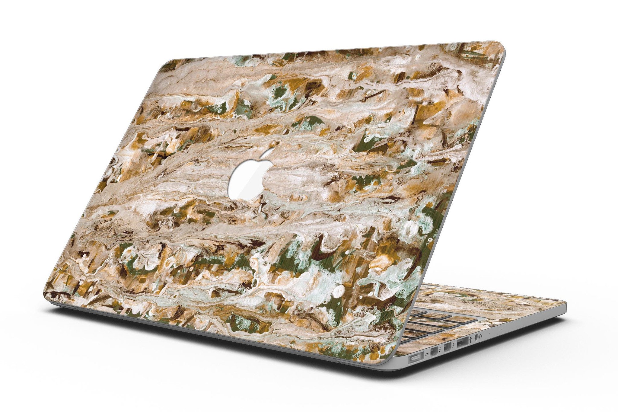 Abstract Wet Paint Vintage skin for MacBook Pro with Retina Display, showcasing vibrant colors and unique design.