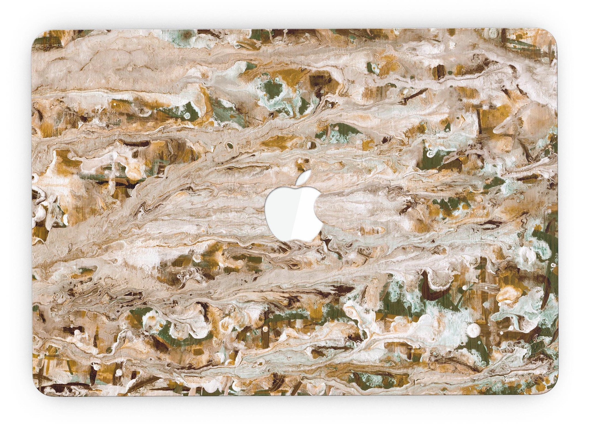 Abstract Wet Paint Vintage skin for MacBook Pro with Retina Display, showcasing vibrant colors and unique design.