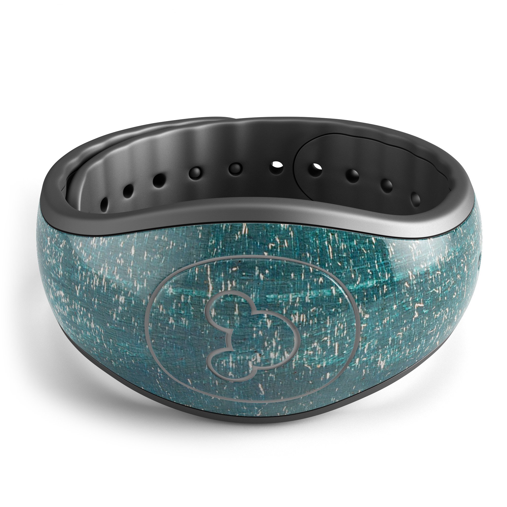 Aged Green Paint Surface decal skin wrap kit for Disney Magic Band, showcasing a stylish design with a textured finish.