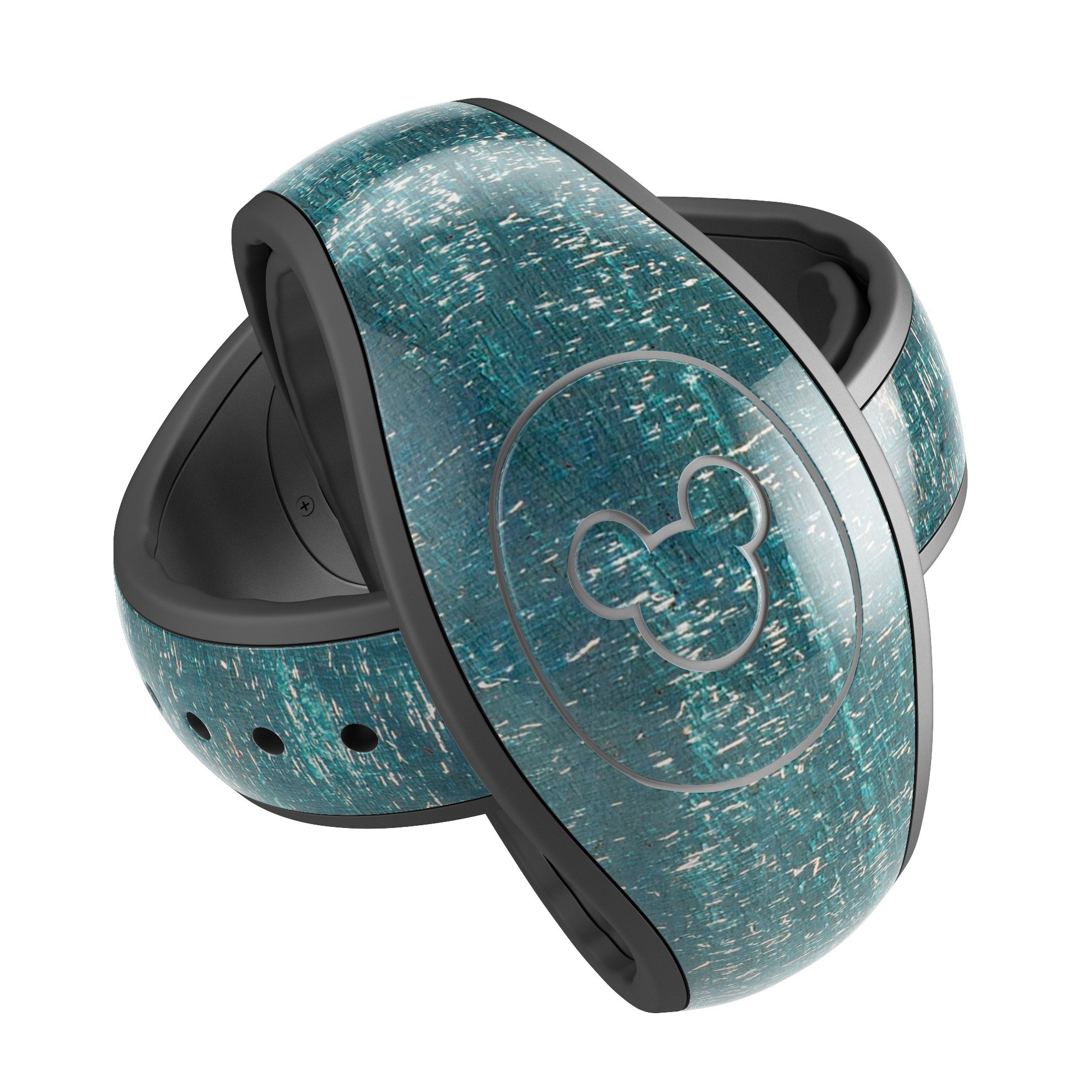 Aged Green Paint Surface decal skin wrap kit for Disney Magic Band, showcasing a stylish design with a textured finish.