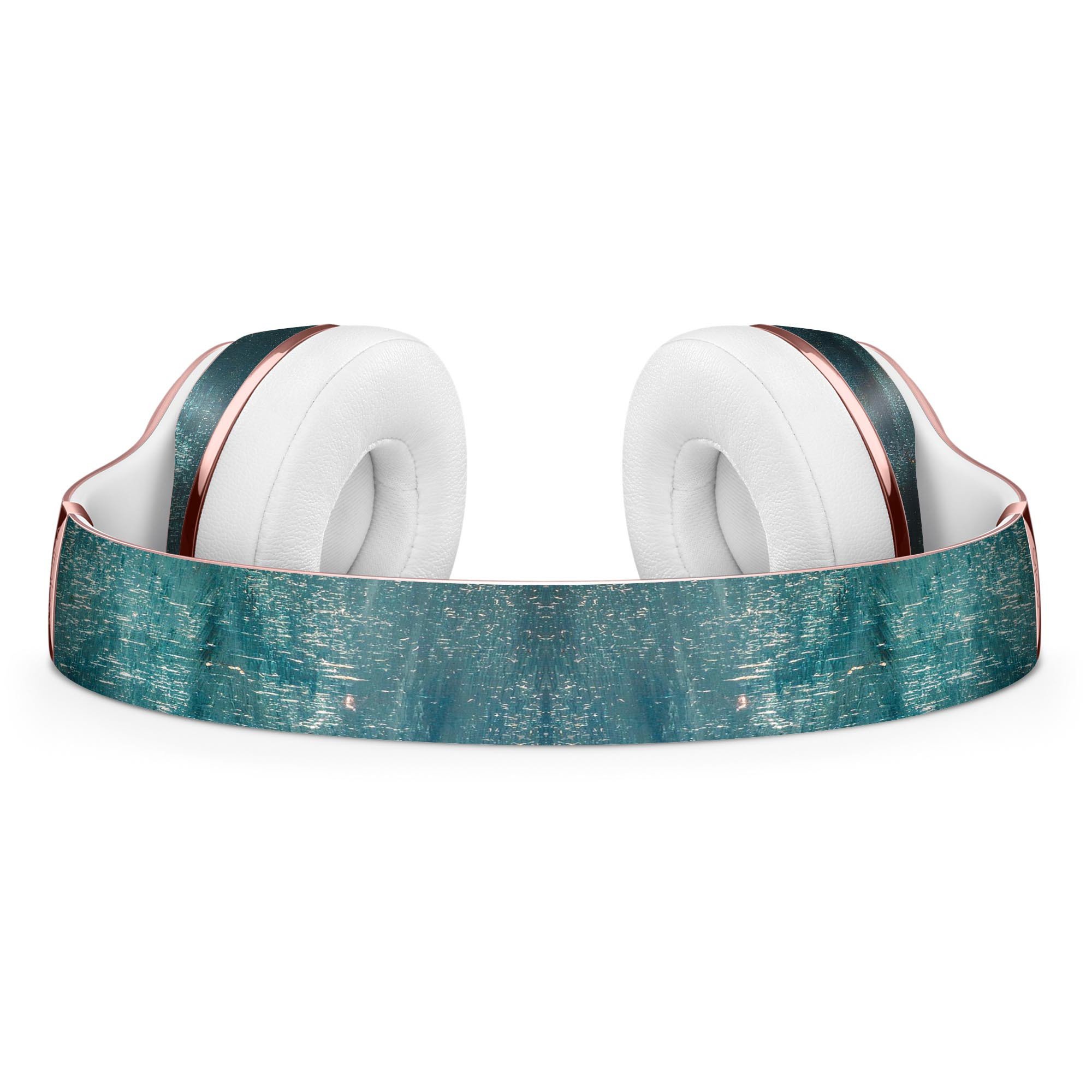Aged Green Paint Surface Skin Kit for Beats by Dre Solo 3 Wireless Headphones, showcasing a stylish design and premium vinyl material.