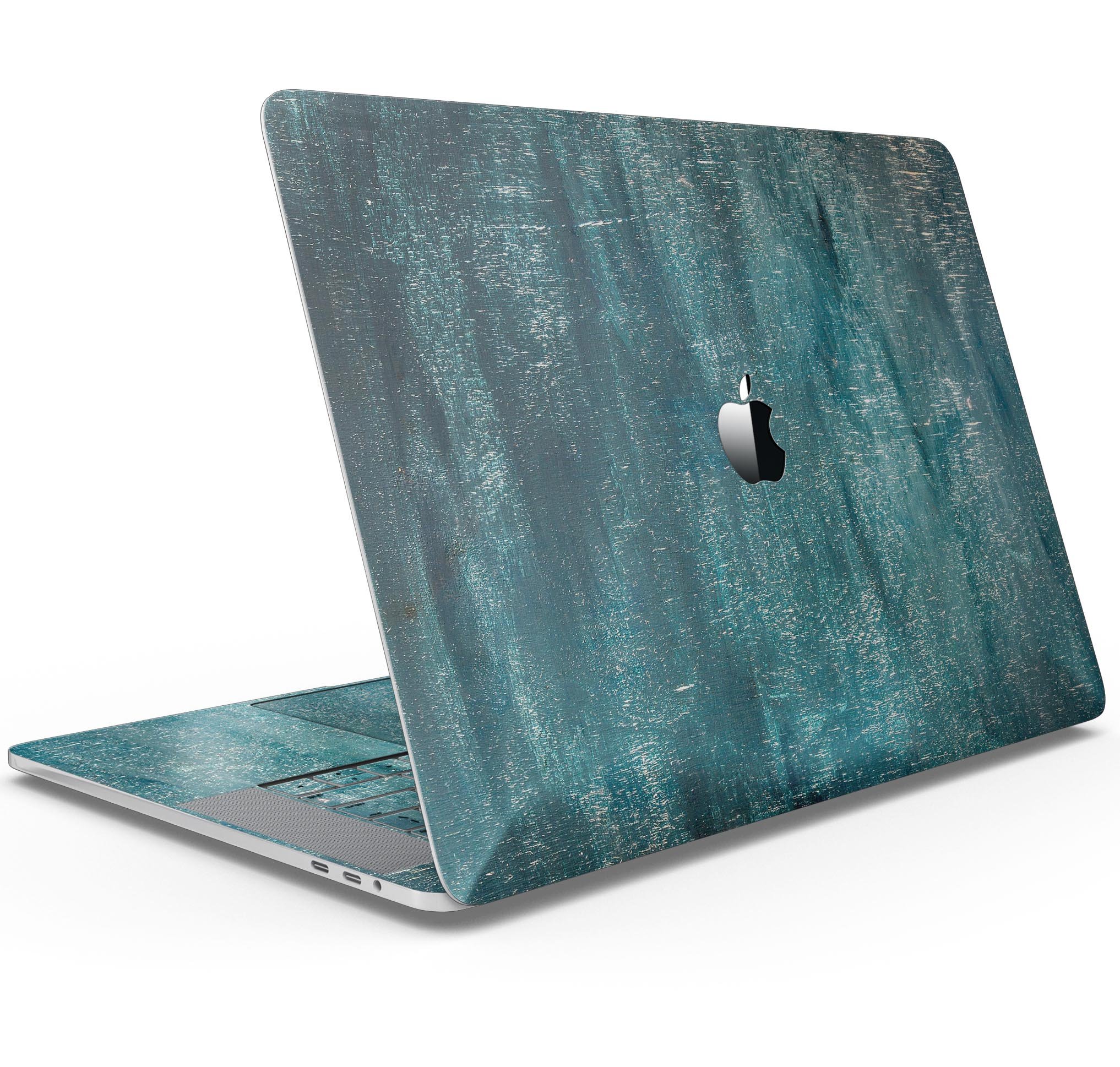 Aged Green Paint Surface skin decal wrap kit for MacBook, showcasing a stylish design with a premium vinyl finish.