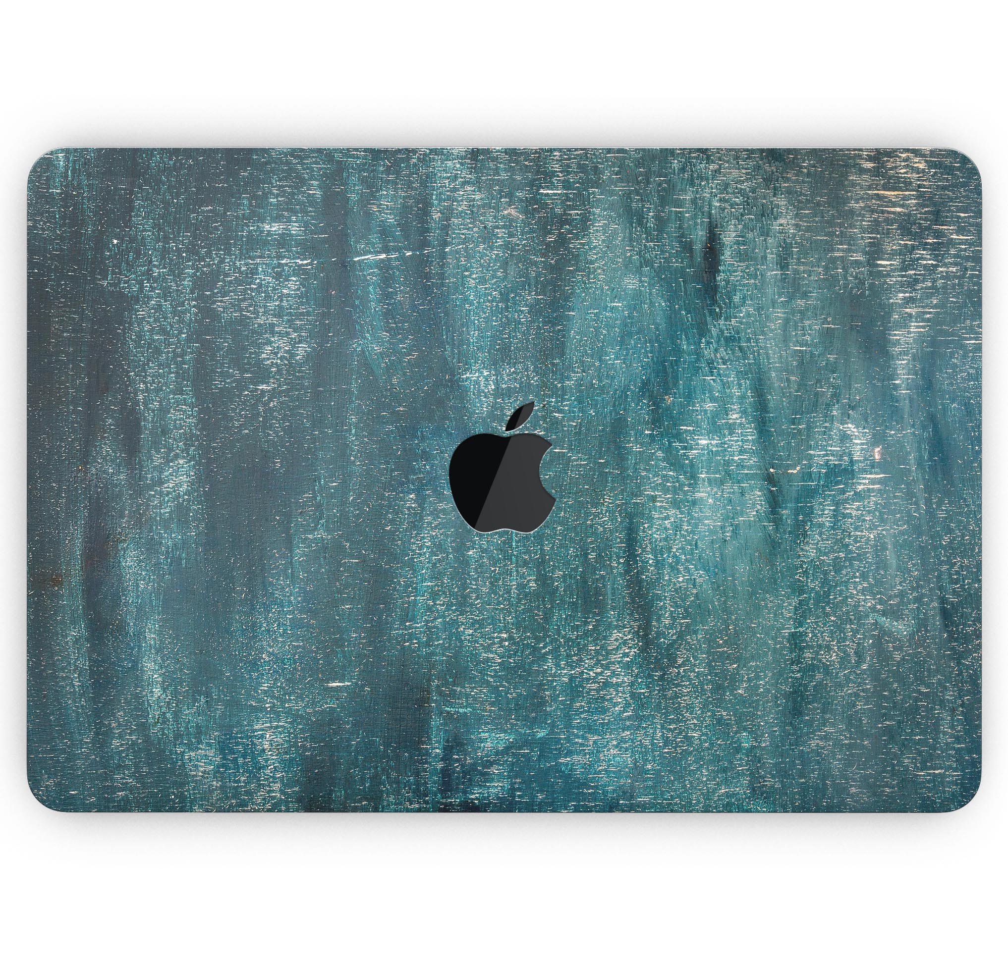 Aged Green Paint Surface skin decal wrap kit for MacBook, showcasing a stylish design with a premium vinyl finish.